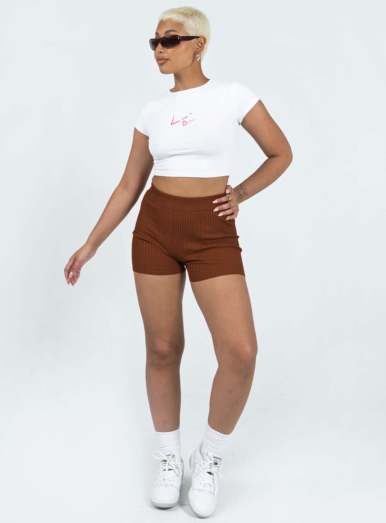 Skylar Bike Shorts Brown - Image 2