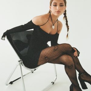 Tisha Off The Shoulder Mini Dress Black