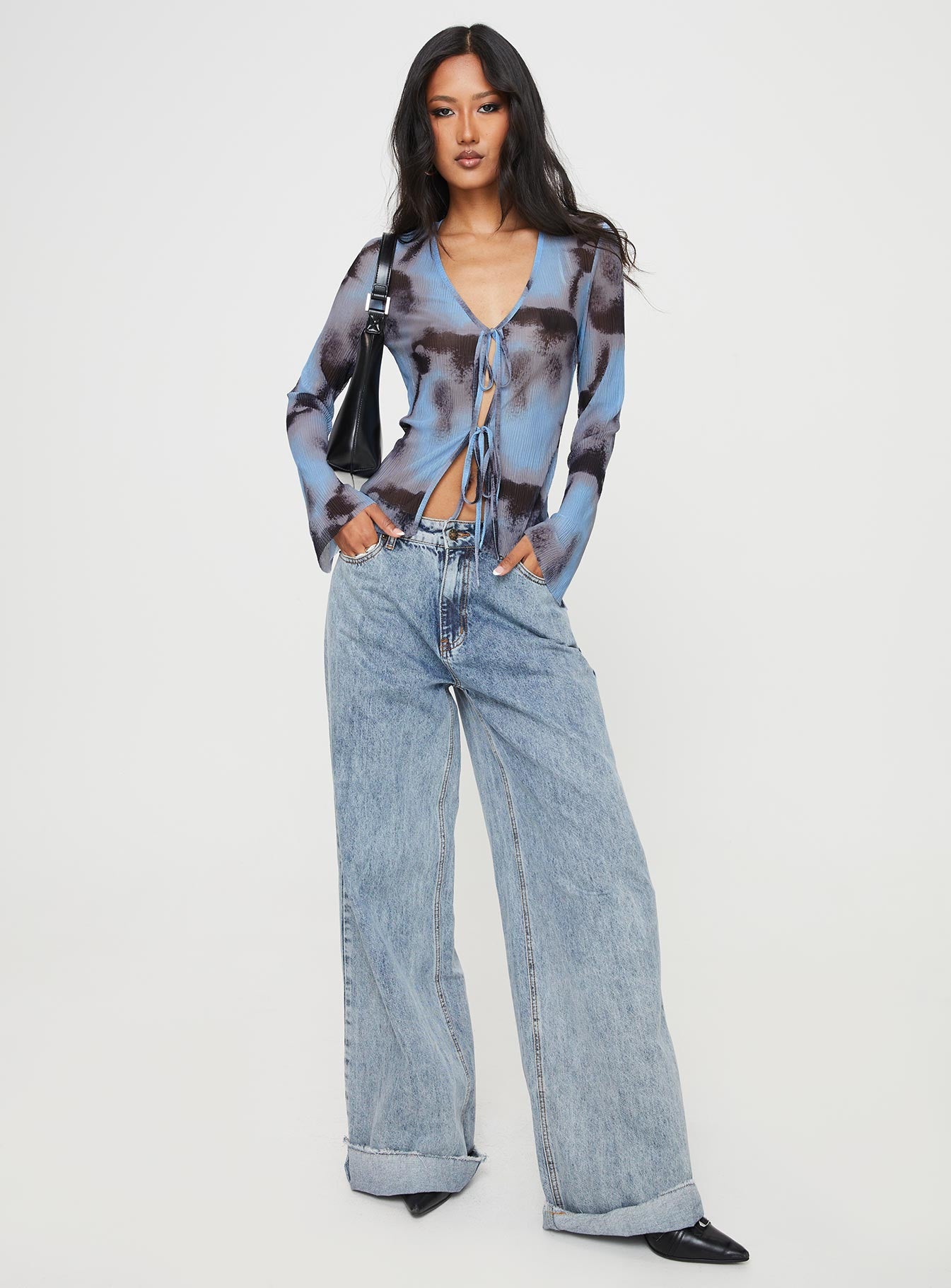 Mallawa Long Sleeve Top Blue - Image 3