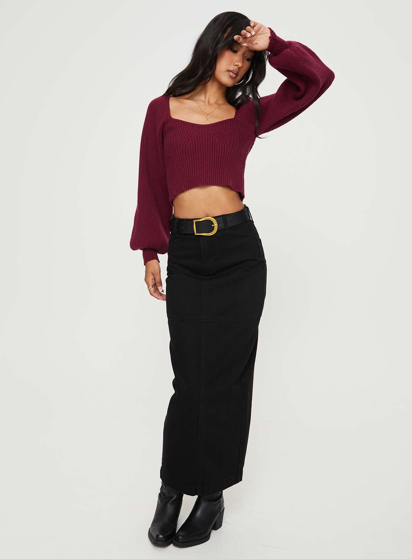 Bohemia Sweater Burgundy - Image 3
