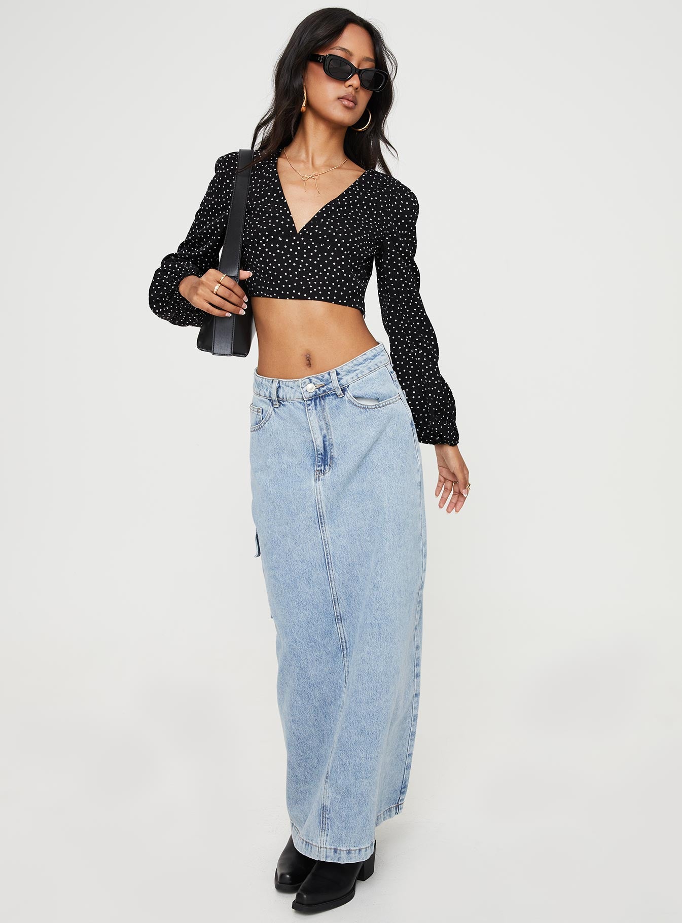 Aldon Long Sleeve Top Black - Image 2