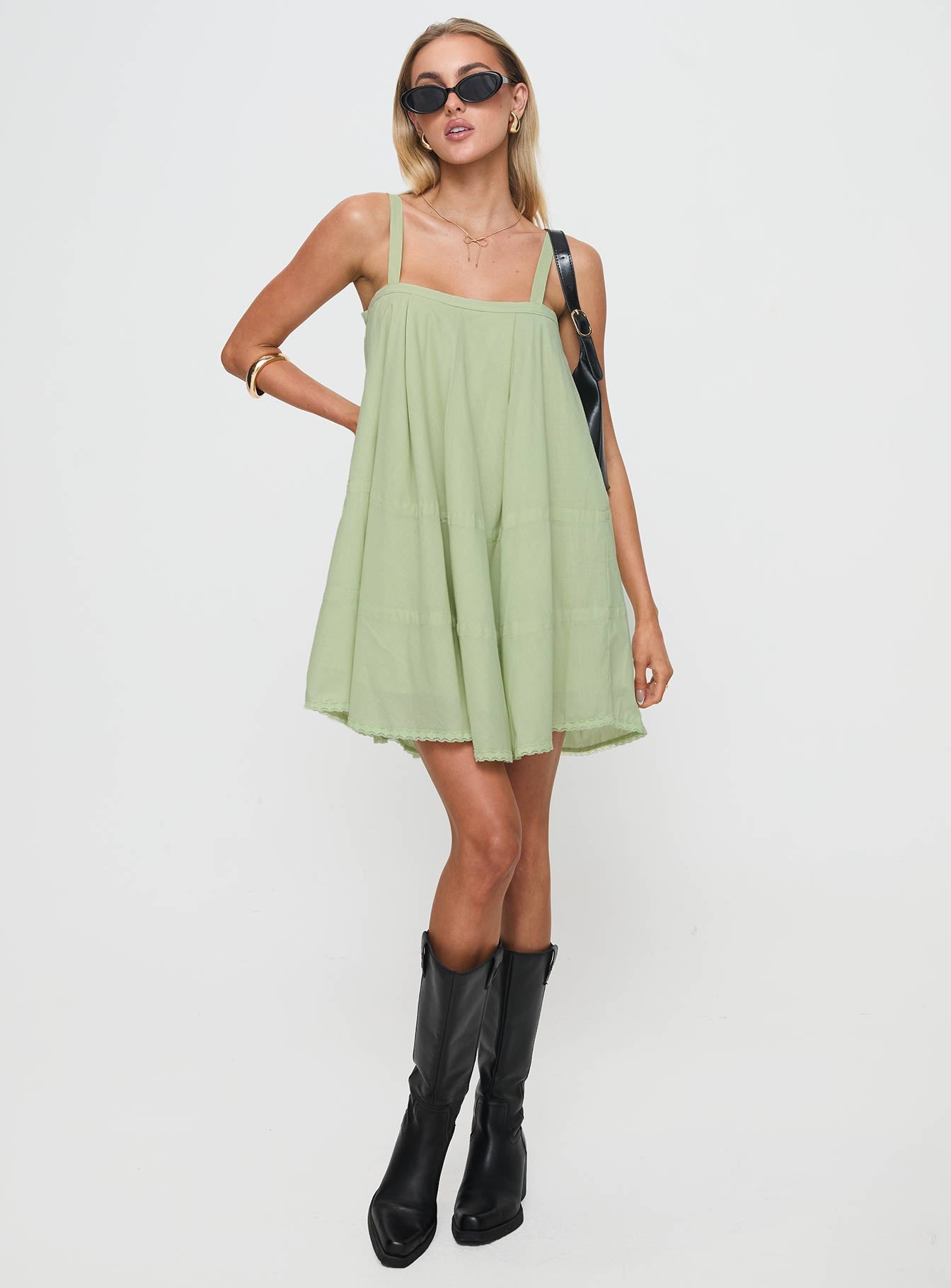 Jubilant Mini Dress Green - Image 2