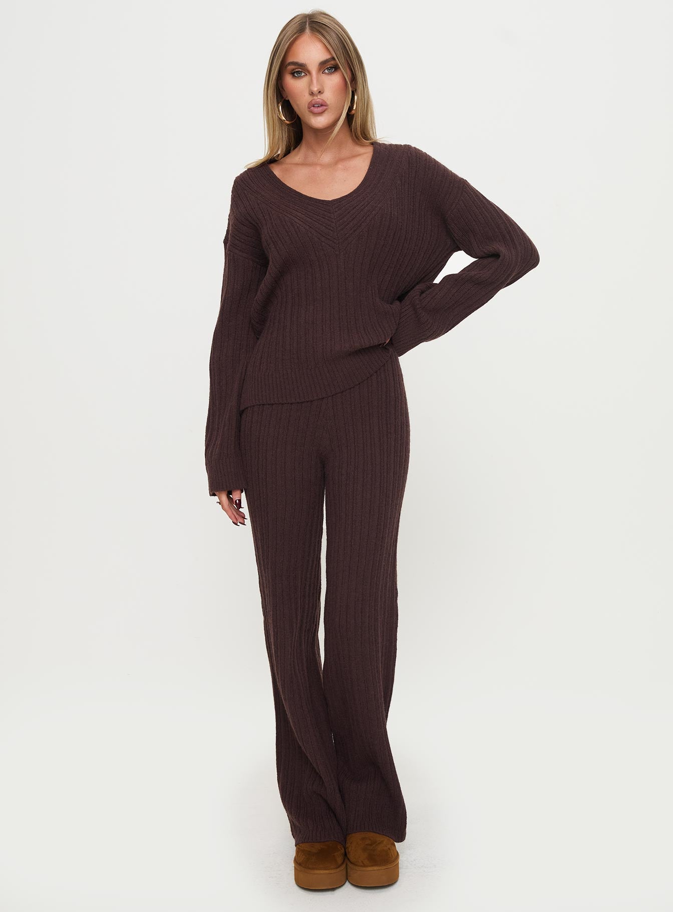 Pillows Knit Set Brown - Image 2