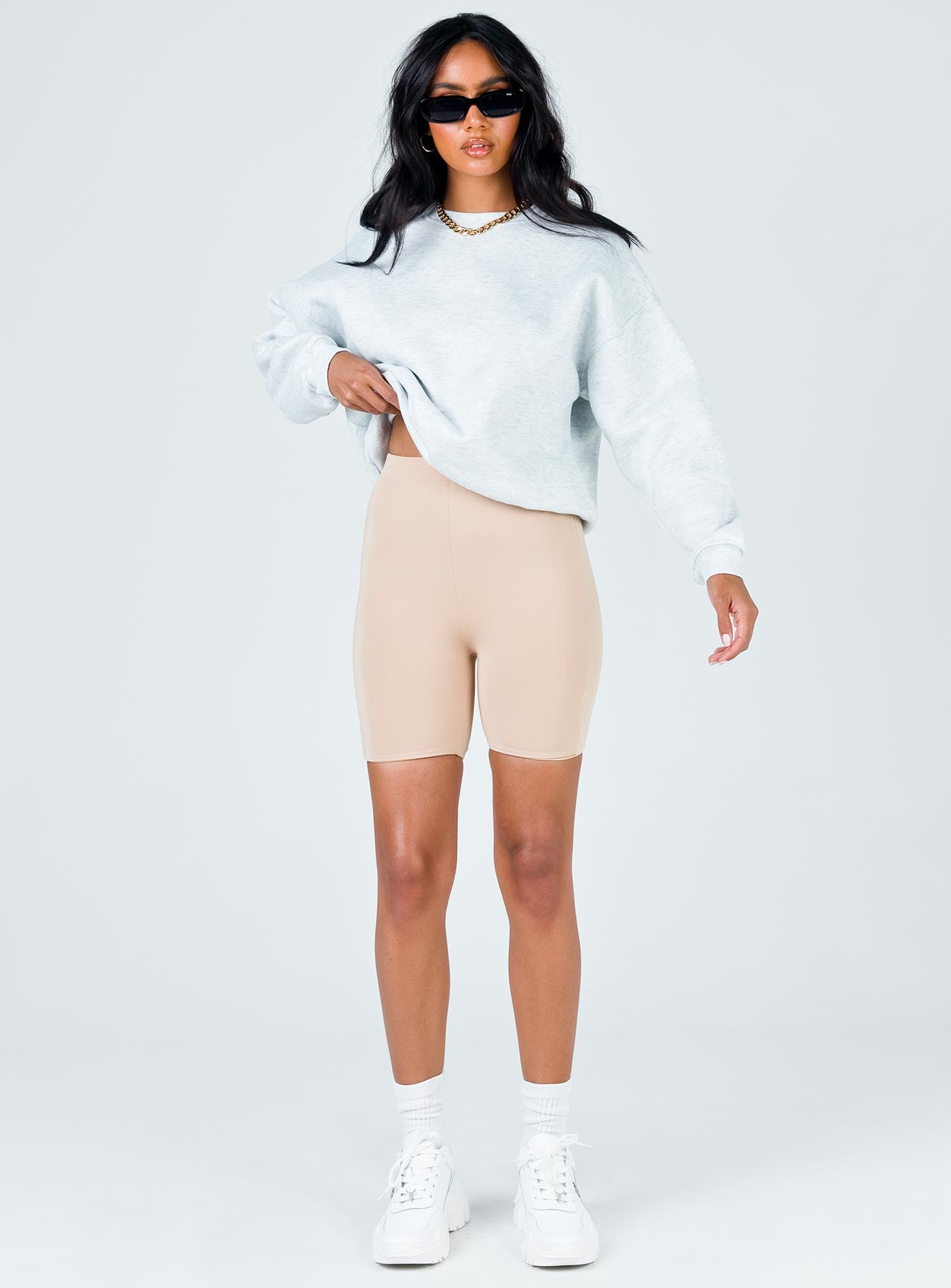 Biker Short Beige - Image 4