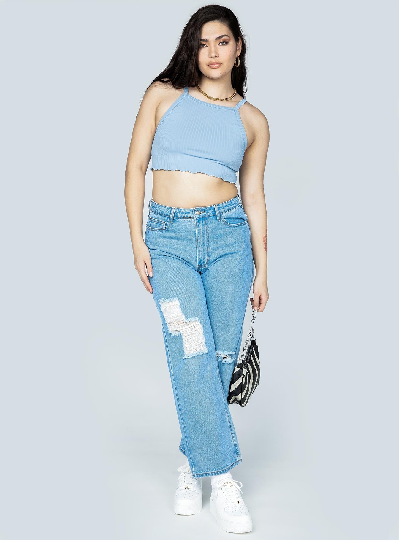 TWIIN Lennon Tankini Top Blue - Image 2