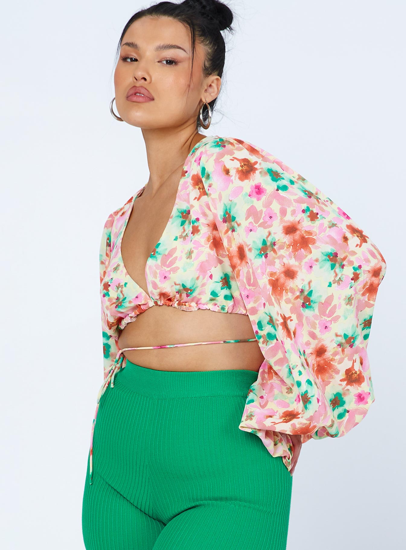 Antonio Long Sleeve Top Pink Floral - Image 3