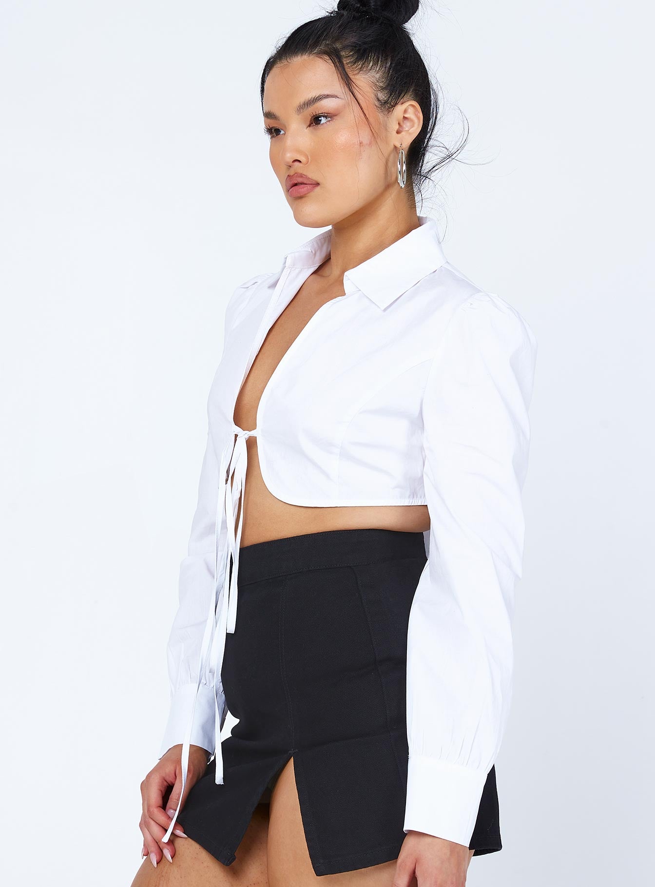 Myla Long Sleeve Top White - Image 3
