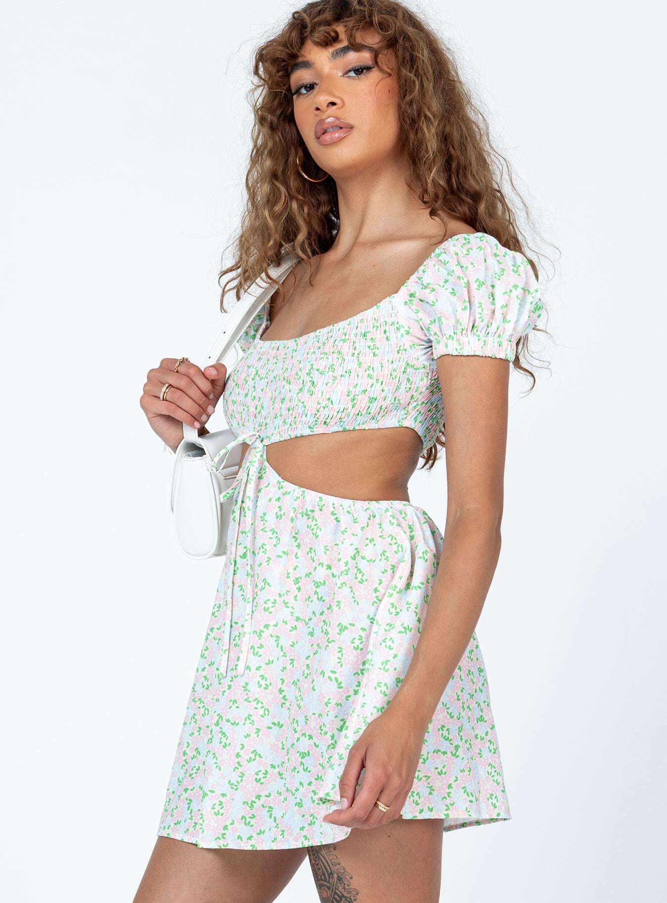 Asmaa Mini Dress Yellow - Image 3