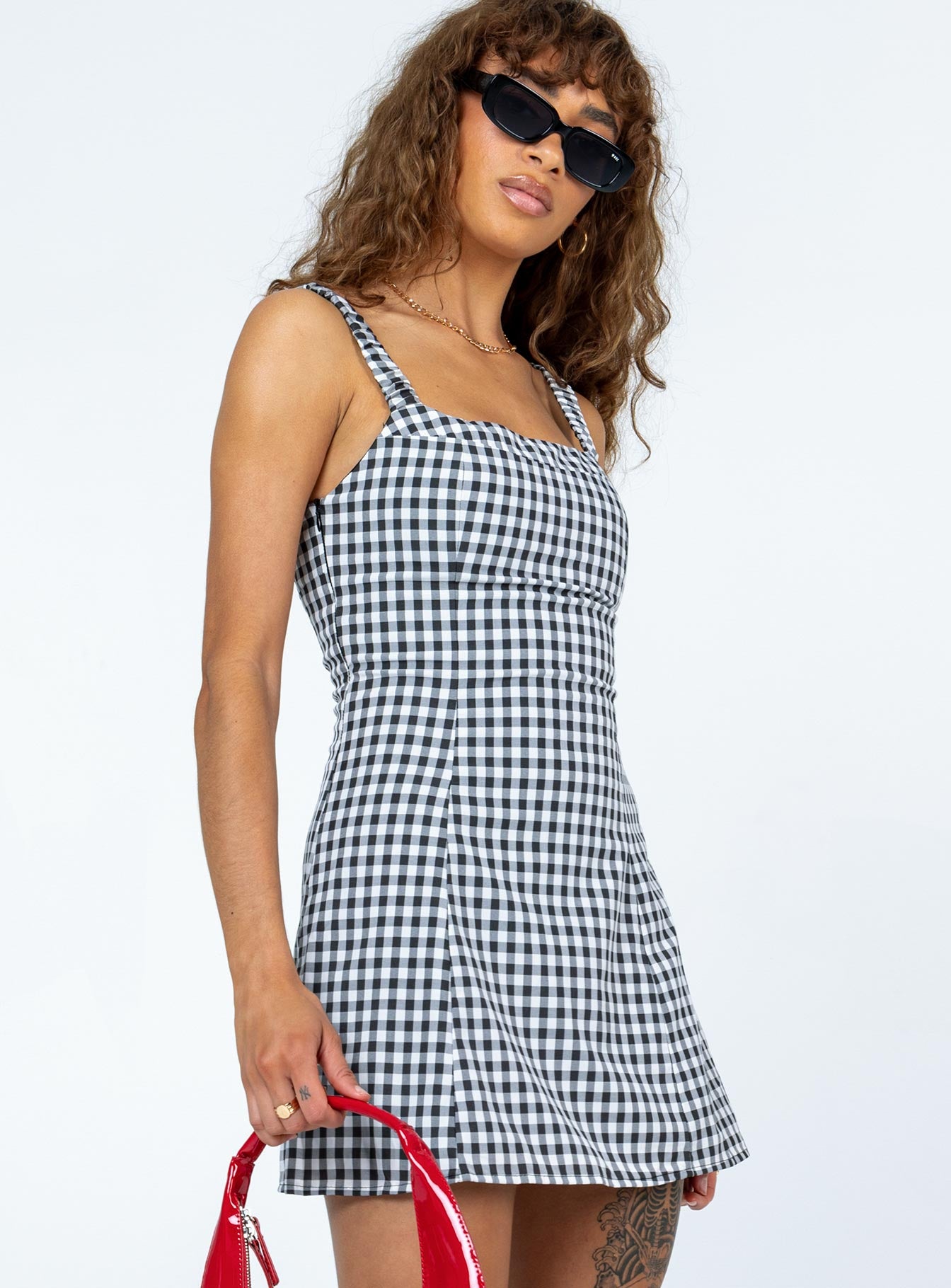 Claude Mini Dress Black / White - Image 3