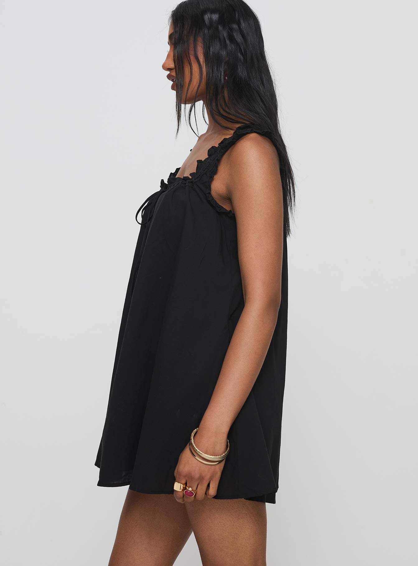 Swing Mini Dress Black - Image 4