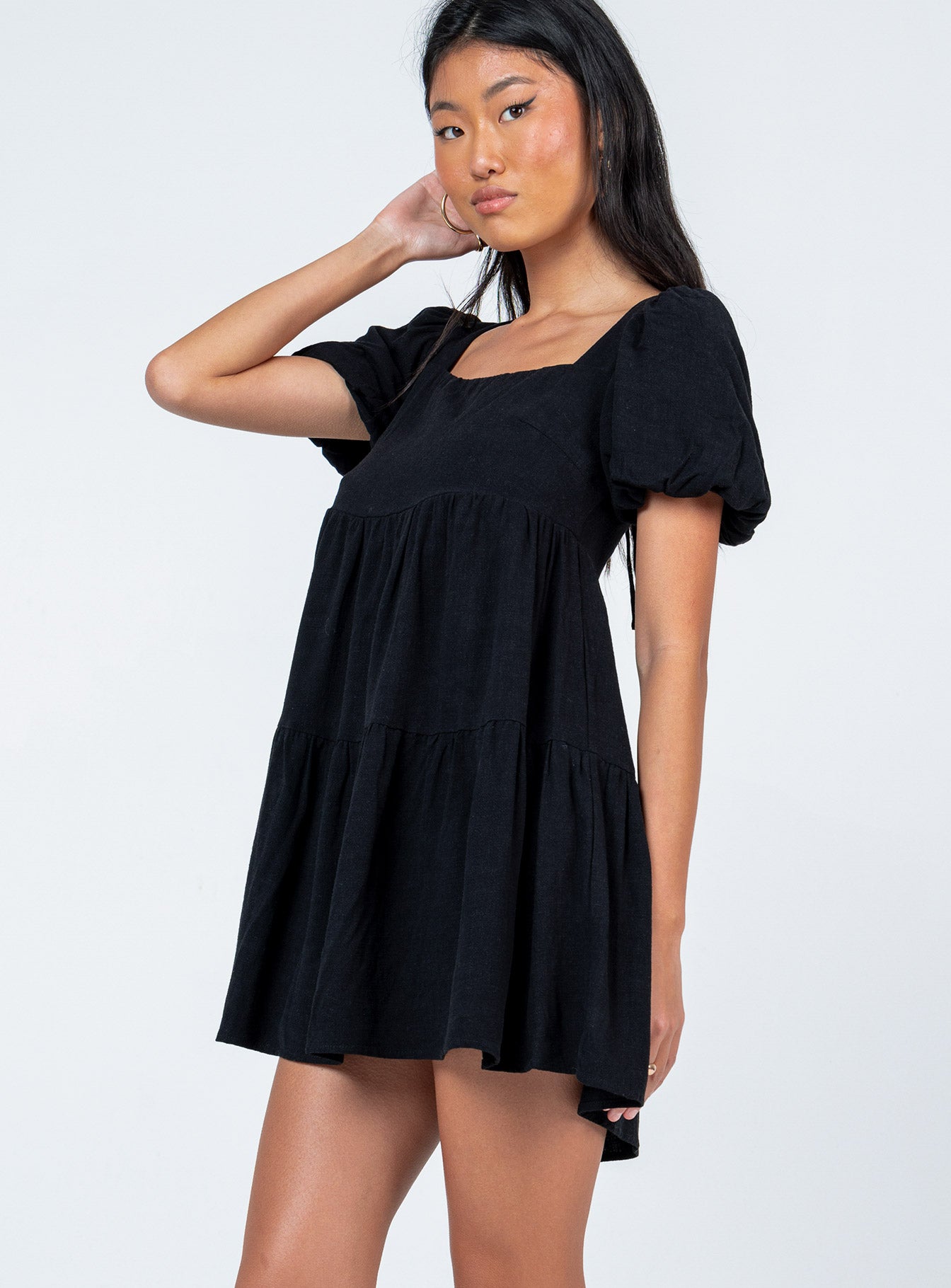 Zalia Mini Dress Black - Image 3