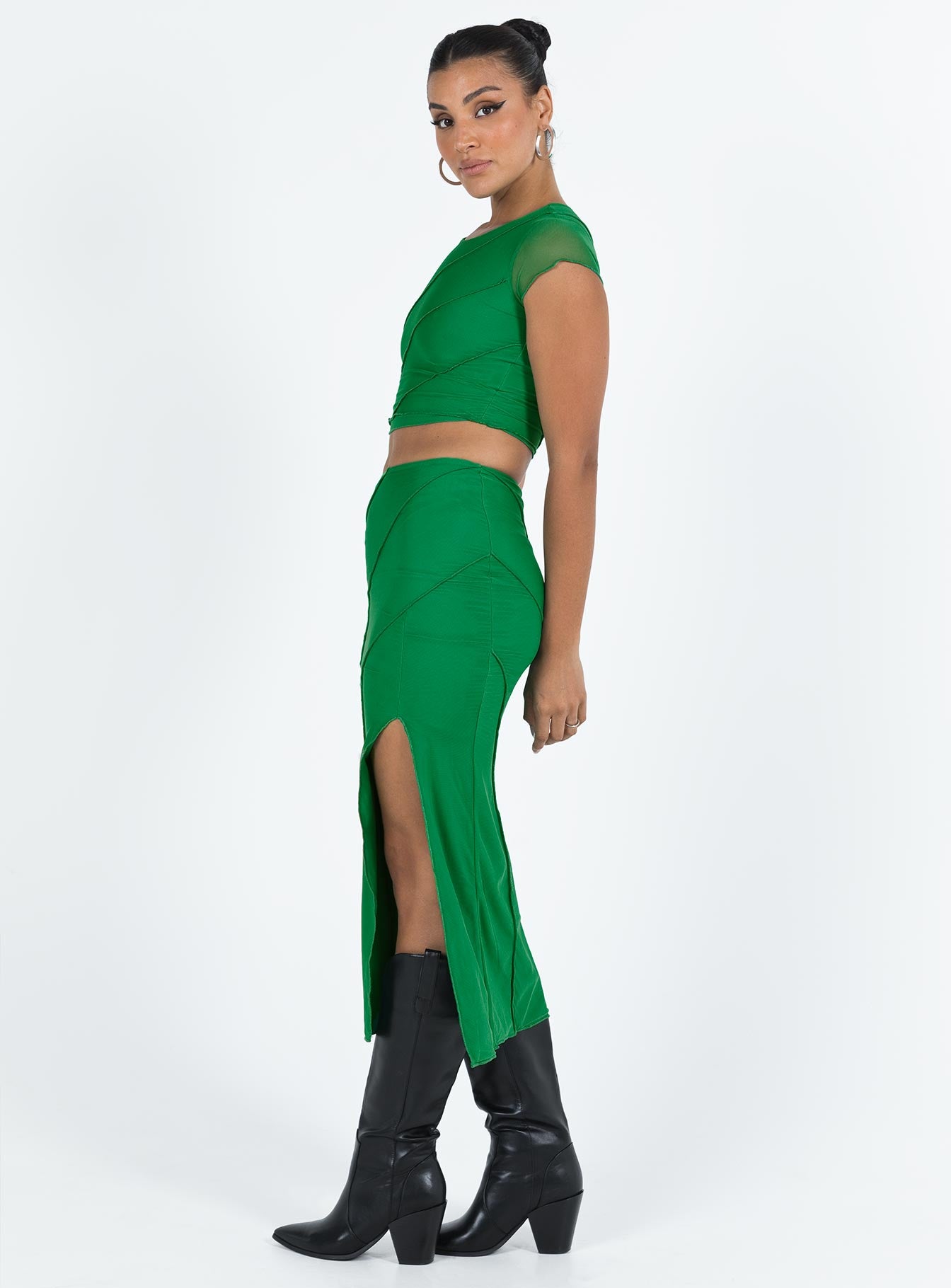 Erika Midi Skirt Green - Image 4