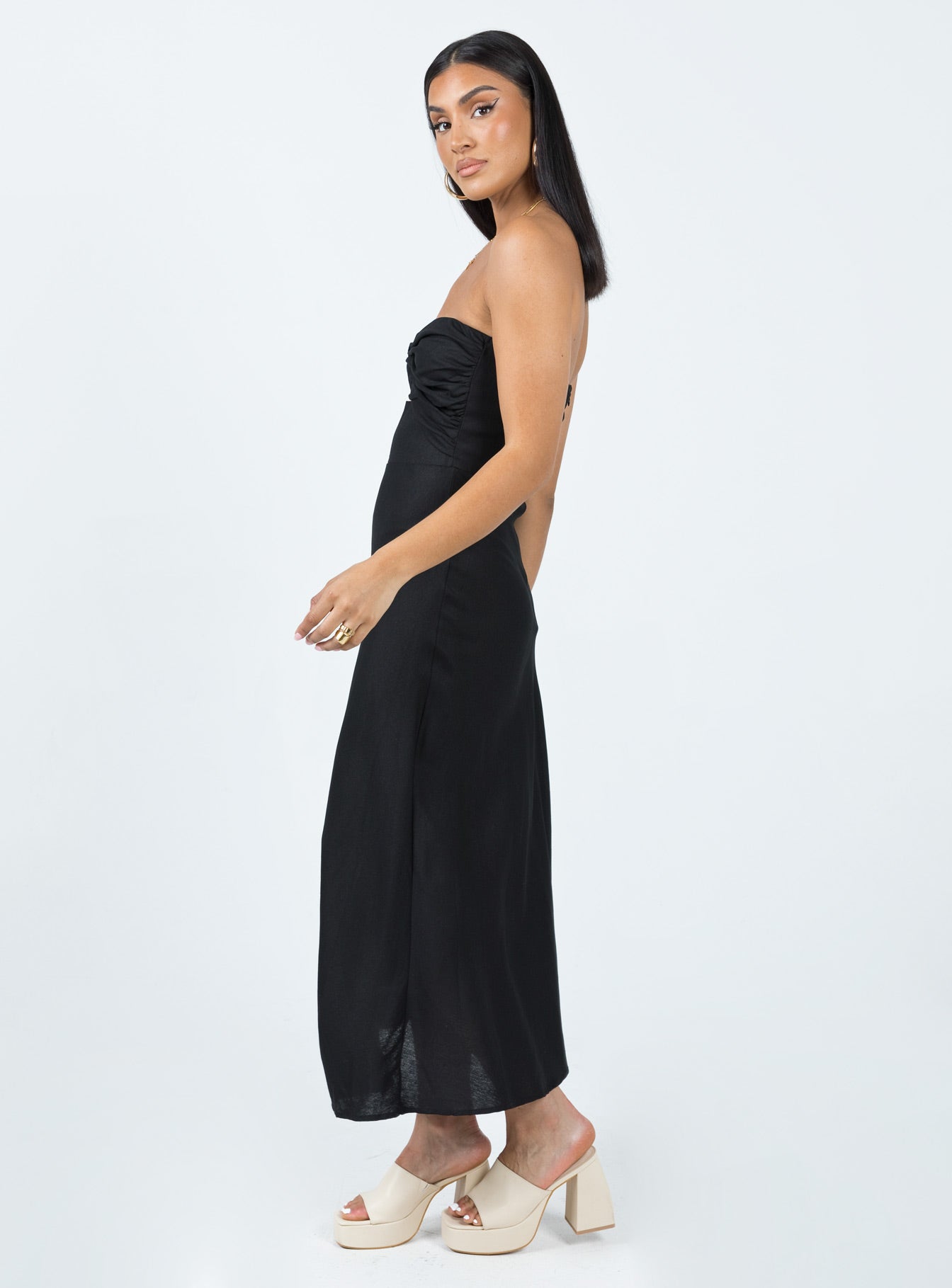 Falling For You Midi Dress Black - Image 4