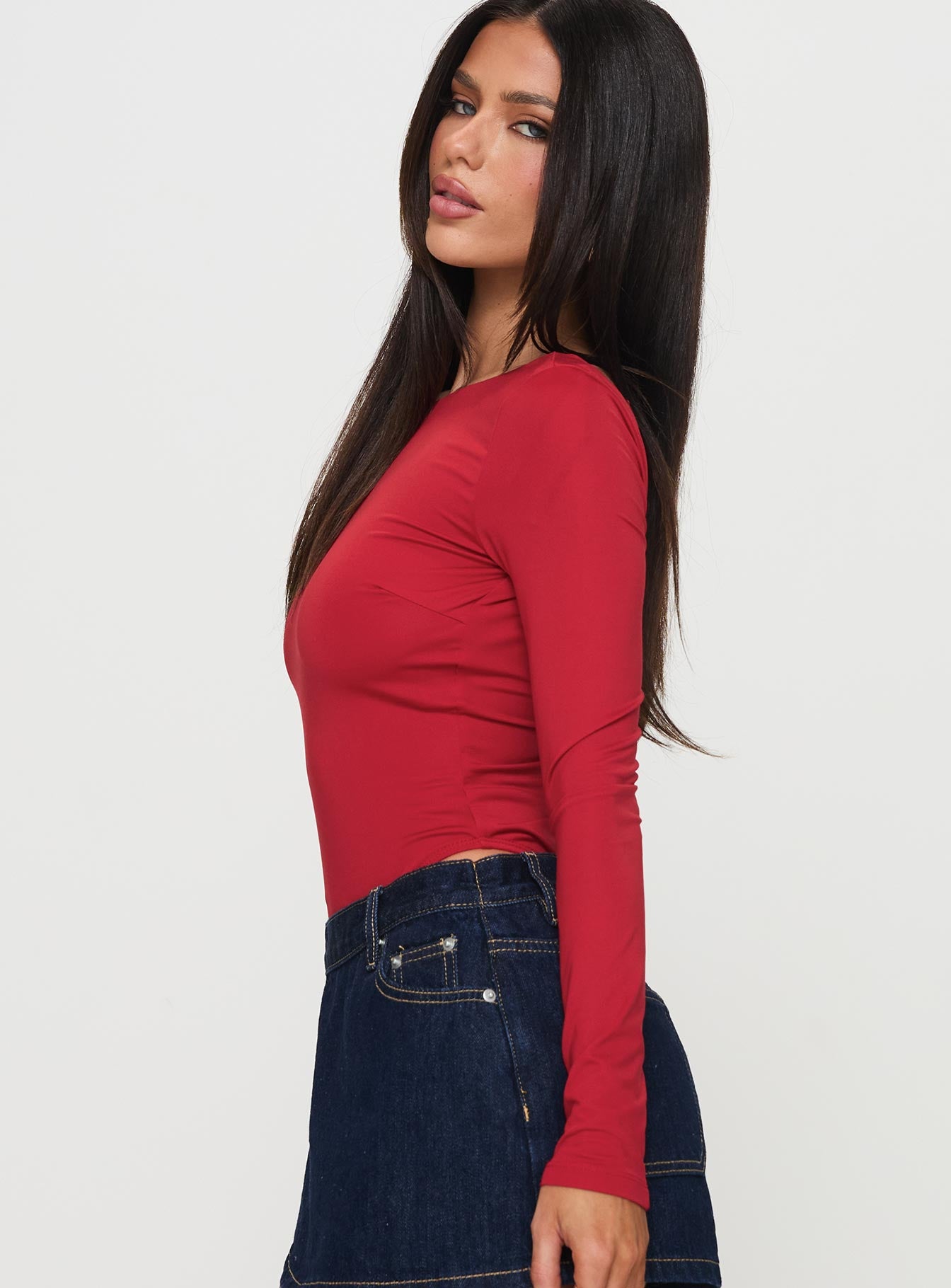 Beresford Long Sleeve Bodysuit Wine - Image 4