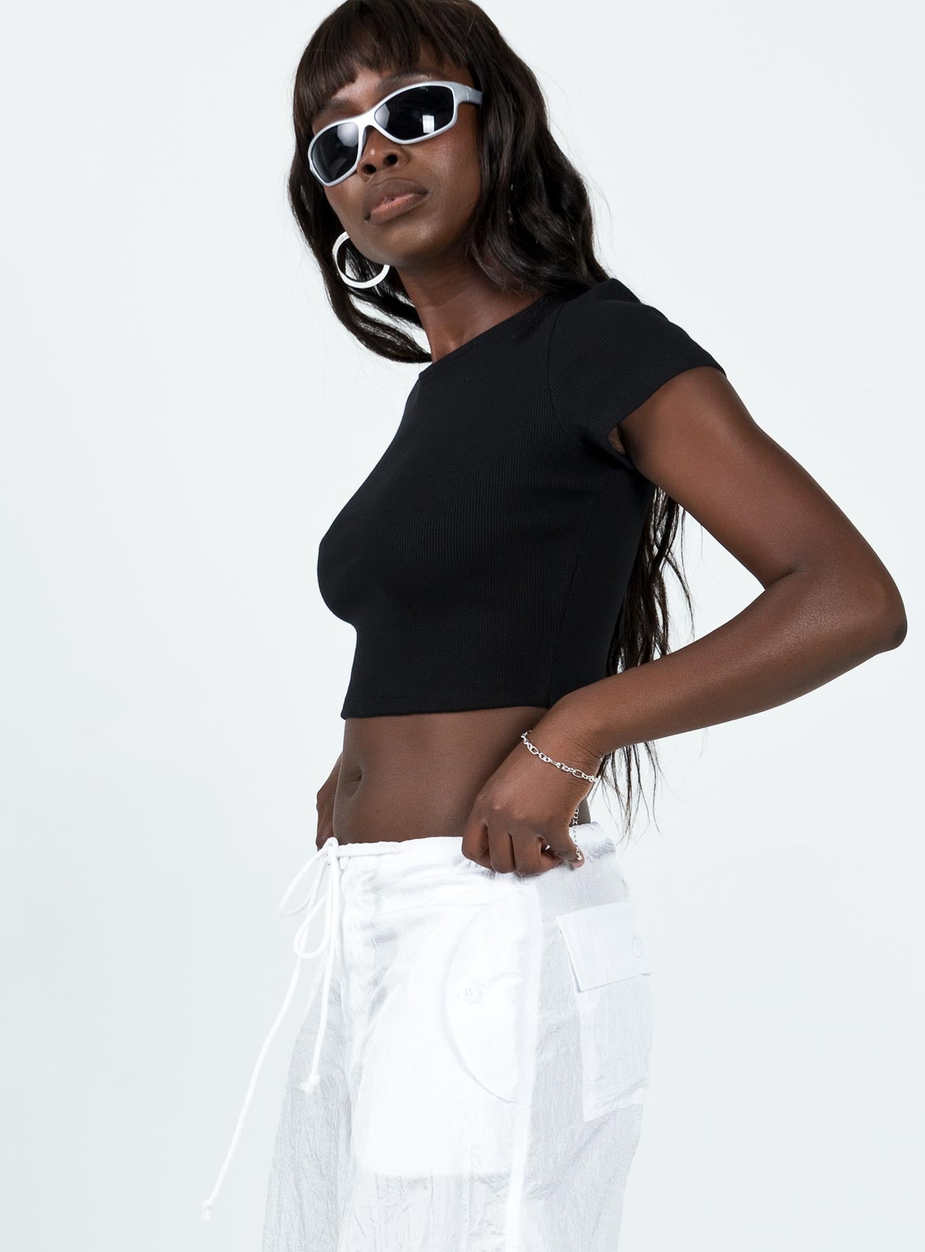 Classic Crop Tee Black - Image 4