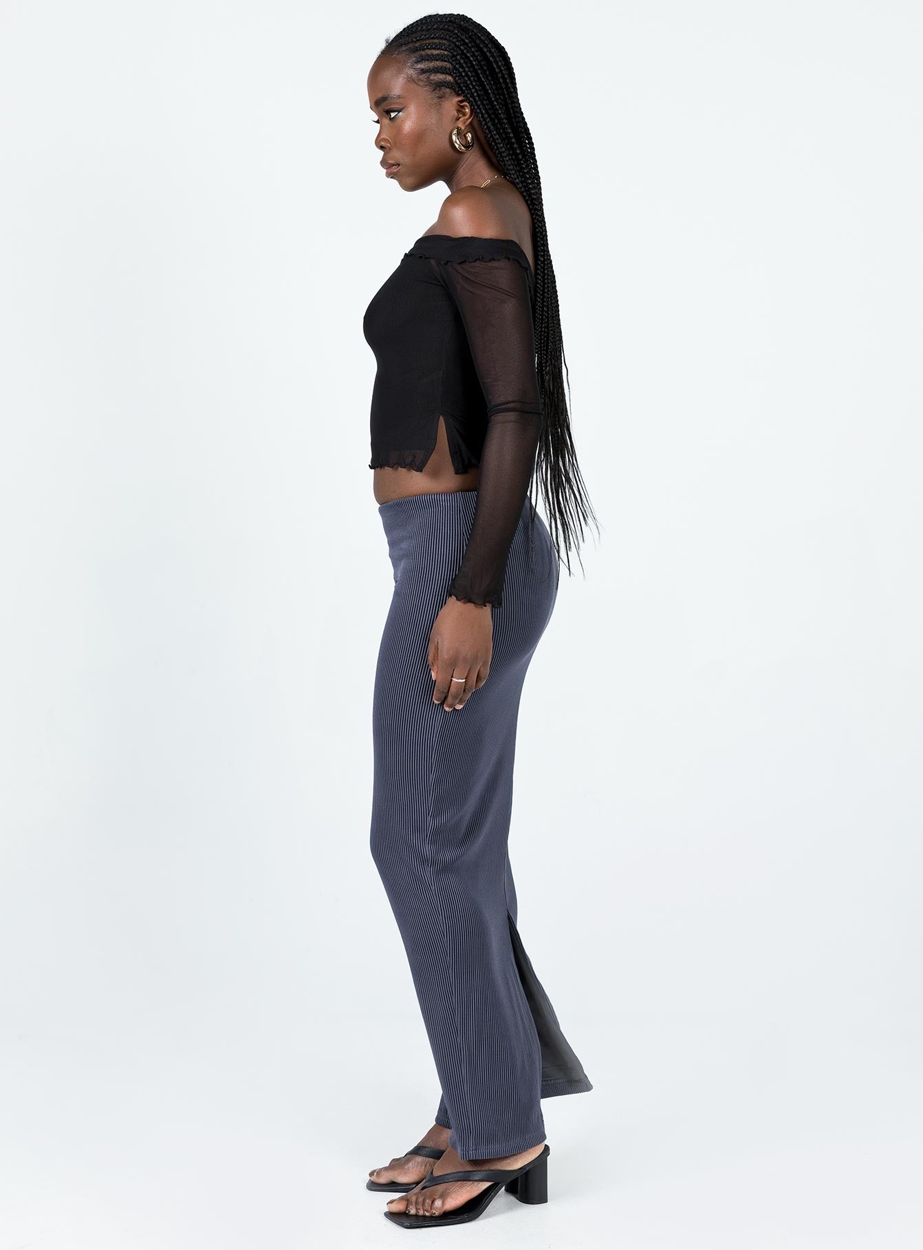 Salte Maxi Skirt Slate - Image 3