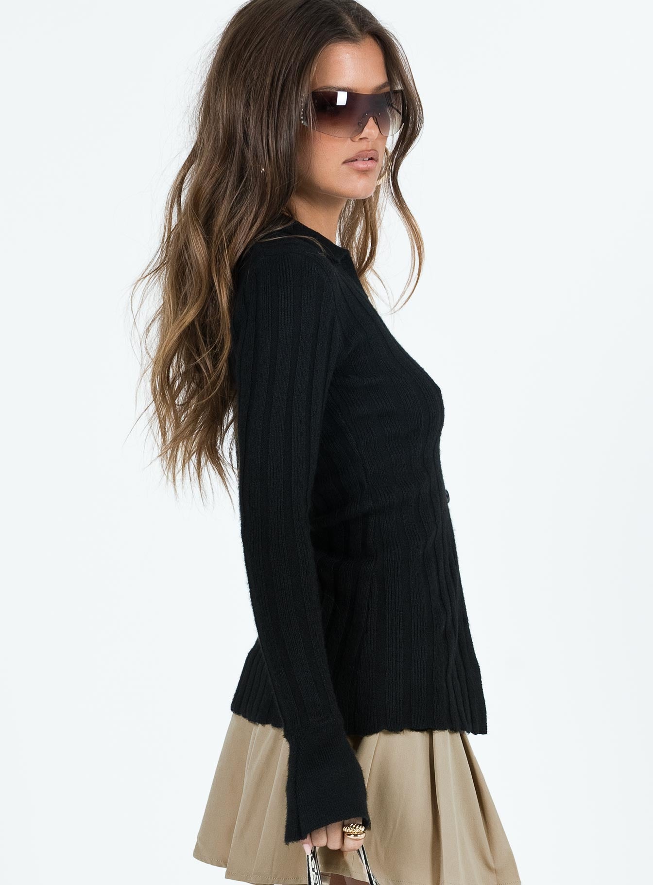Beryl Long Sleeve Top Black - Image 3