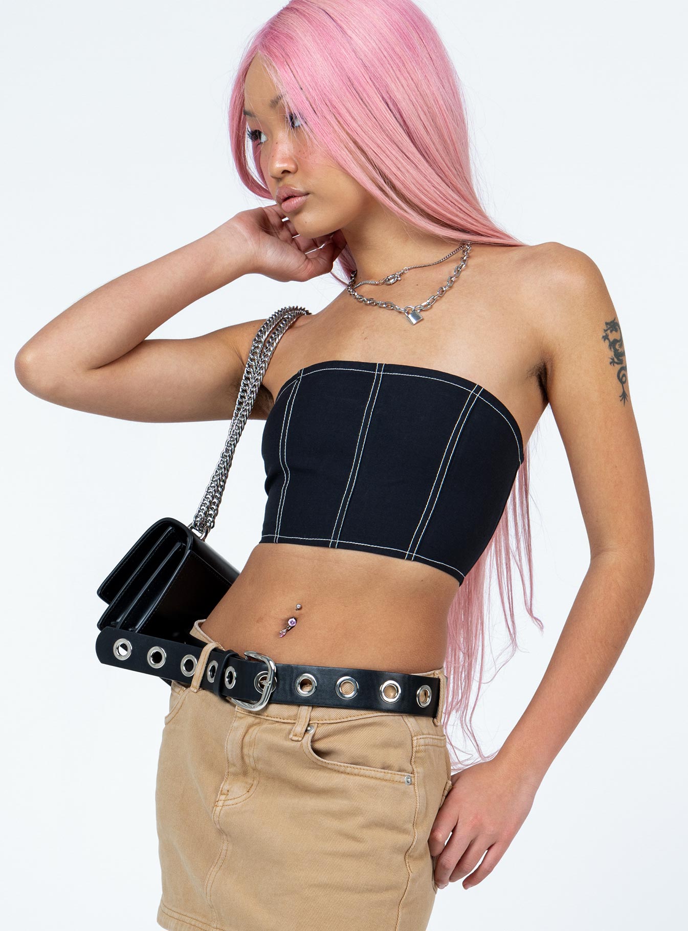 Clarinda Strapless Top Black - Image 5