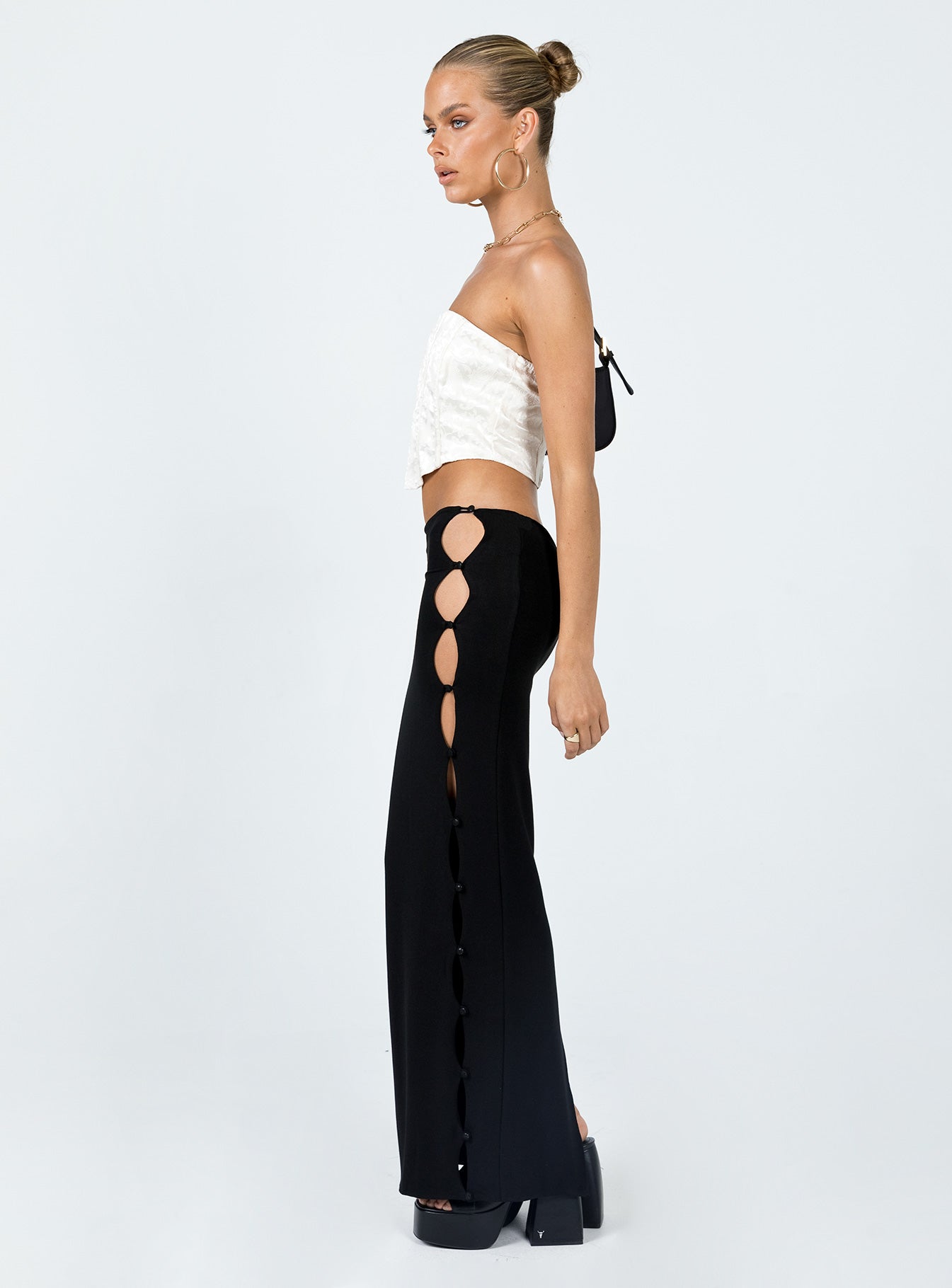 Jordan Knit Midi Skirt Black - Image 4