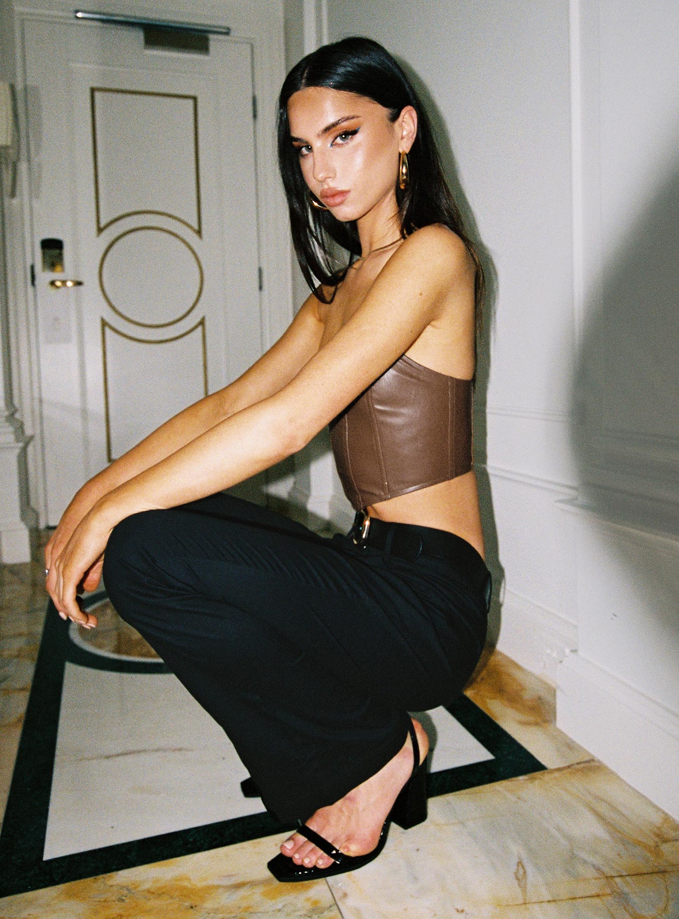 Jessica PU Bustier Brown - Image 7