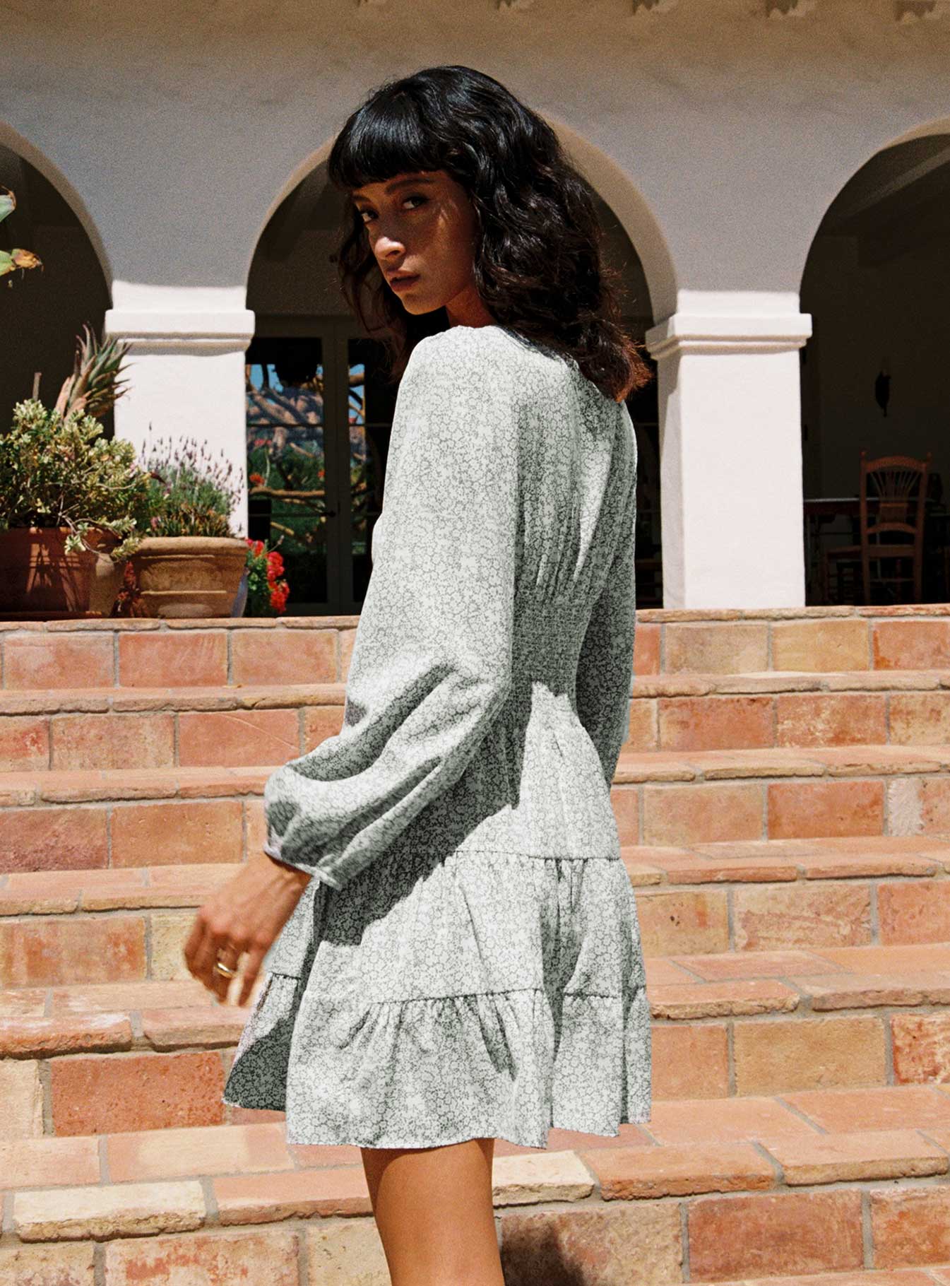 Devante Mini Dress Green - Image 3