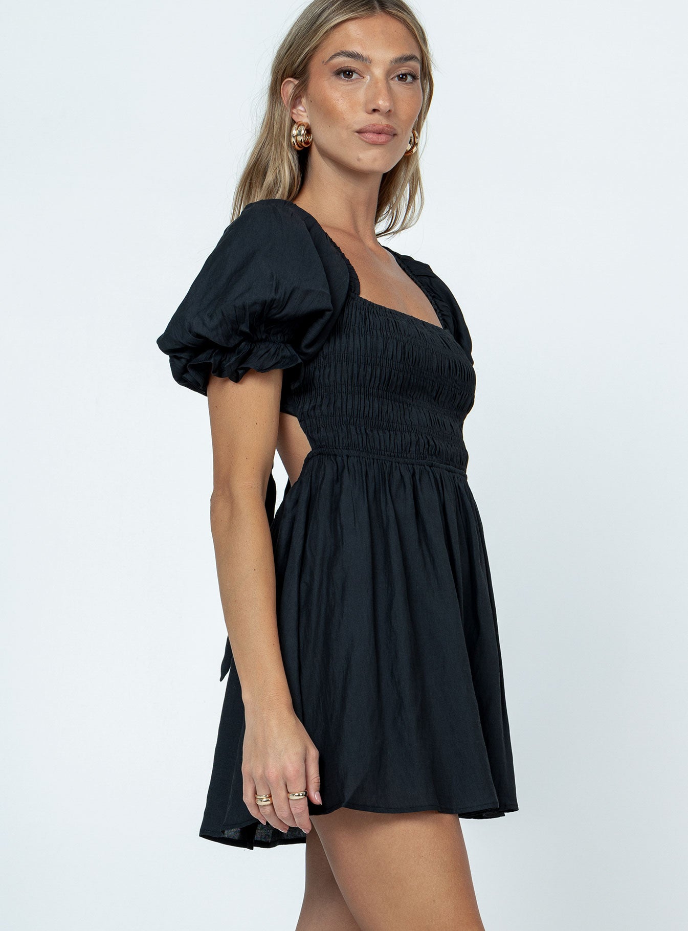Dani Mini Dress Black - Image 3