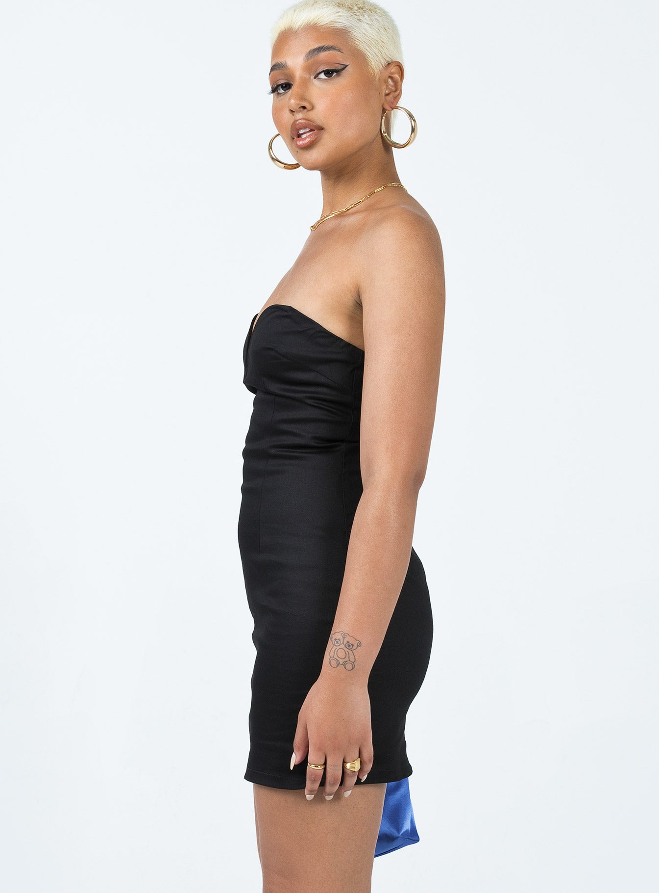 Avie Mini Dress Black - Image 4