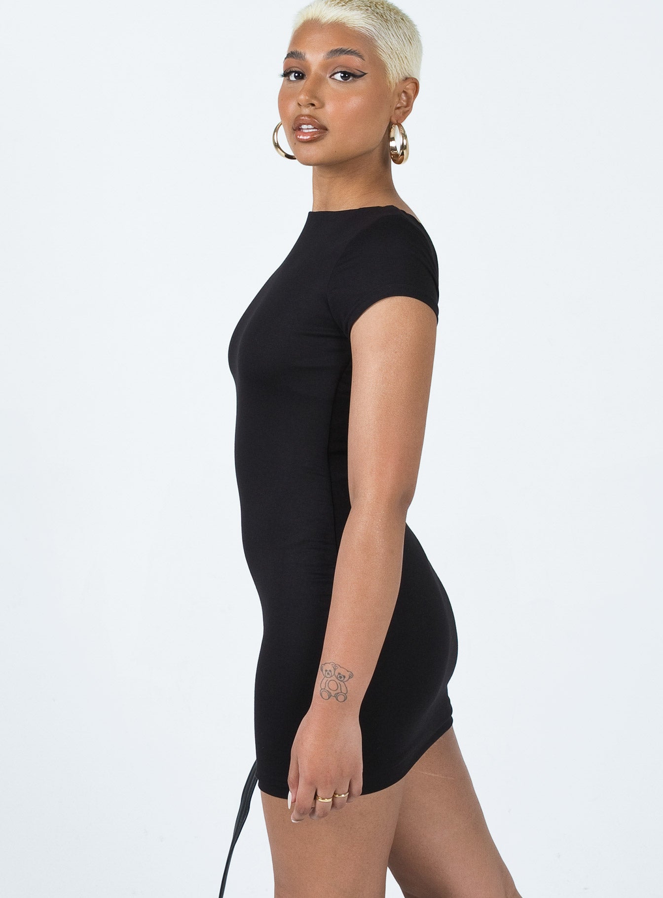 Jonas Mini Dress Black - Image 4