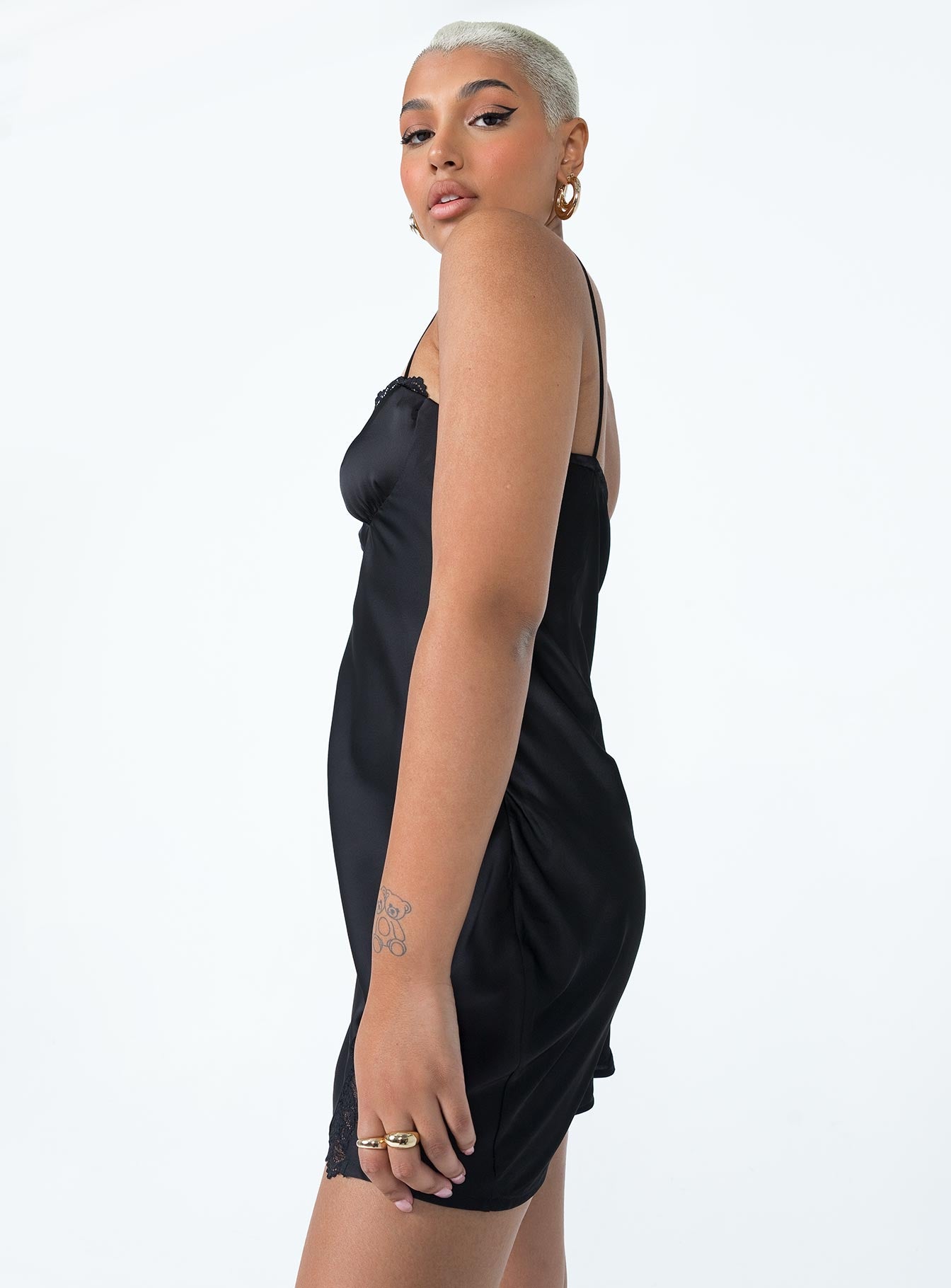 Snowbird Mini Dress Black - Image 4