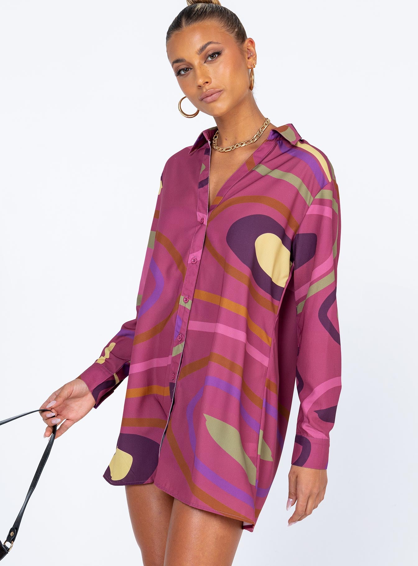 Lachlan Mini Dress Purple - Image 5