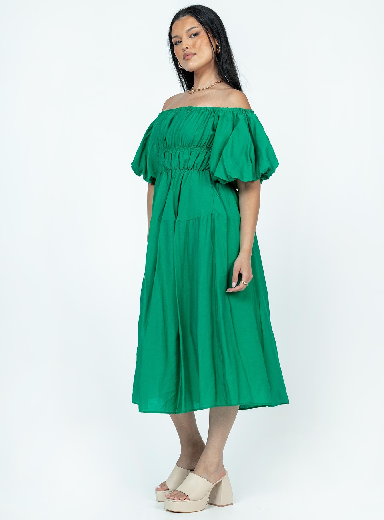 Neri Midi Dress Green - Image 3
