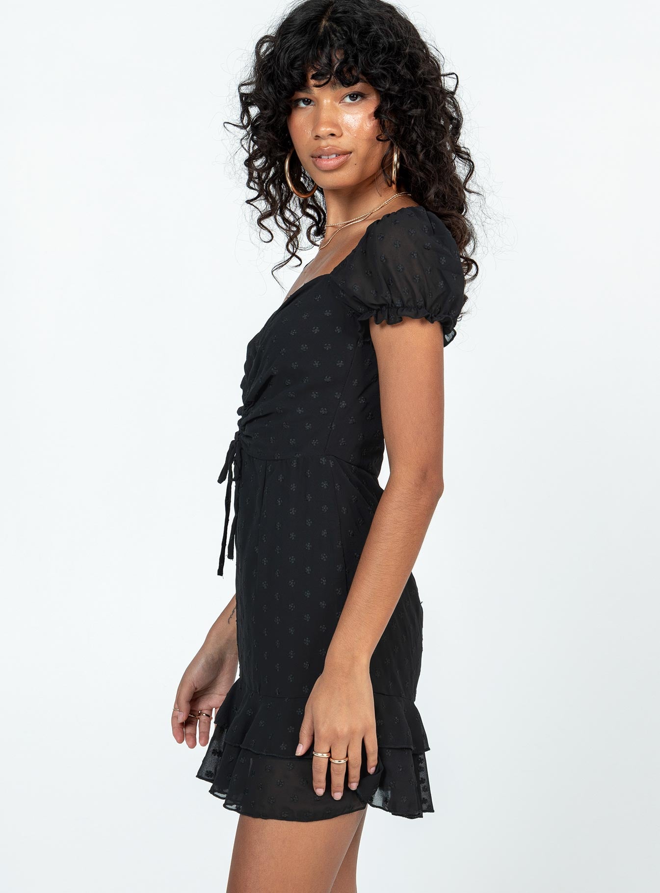 Mikail Mini Dress Black - Image 4