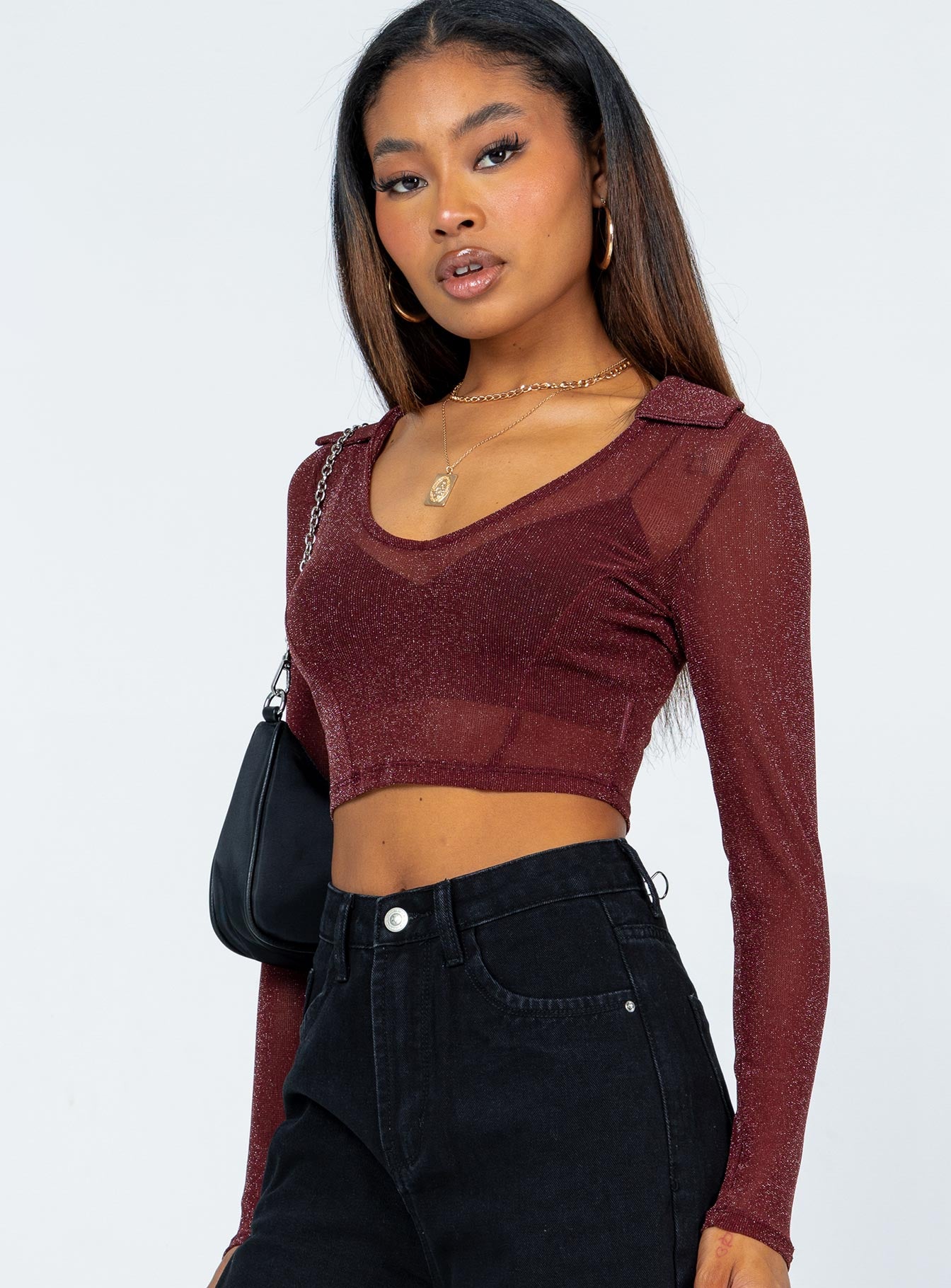 Remmy Long Sleeve Top Brown - Image 5