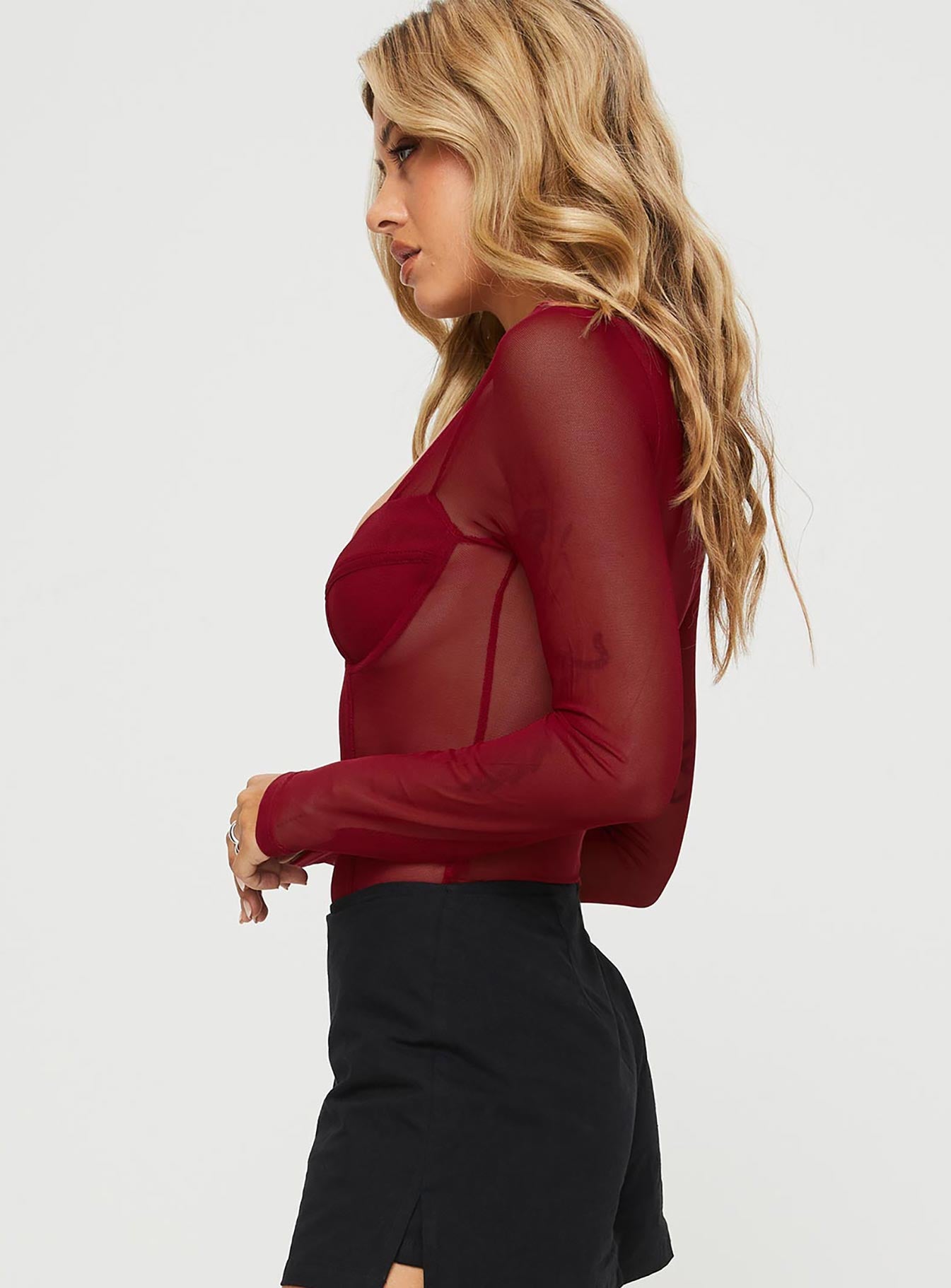Leonie Bodysuit Burgundy - Image 3