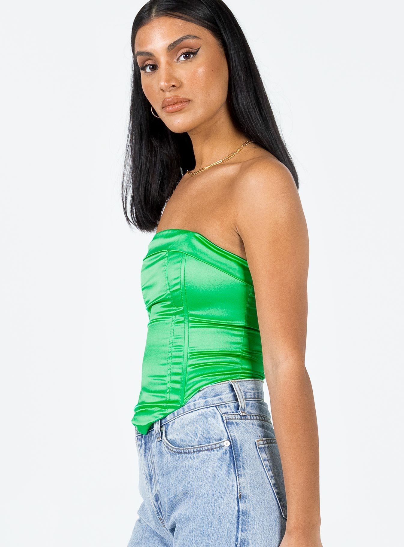 Daris Strapless Top Green - Image 3