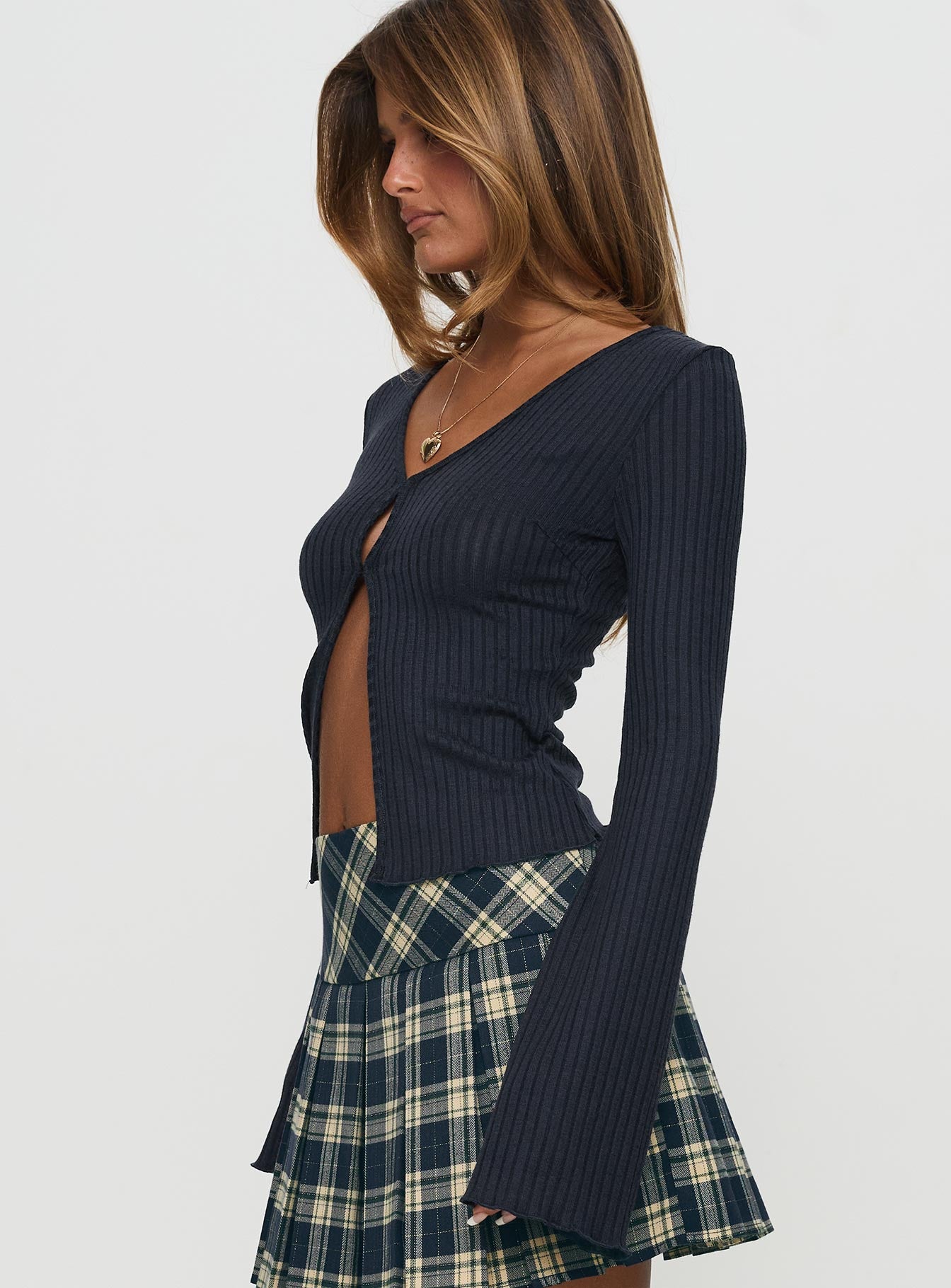 Allona Long Sleeve Top Navy - Image 3