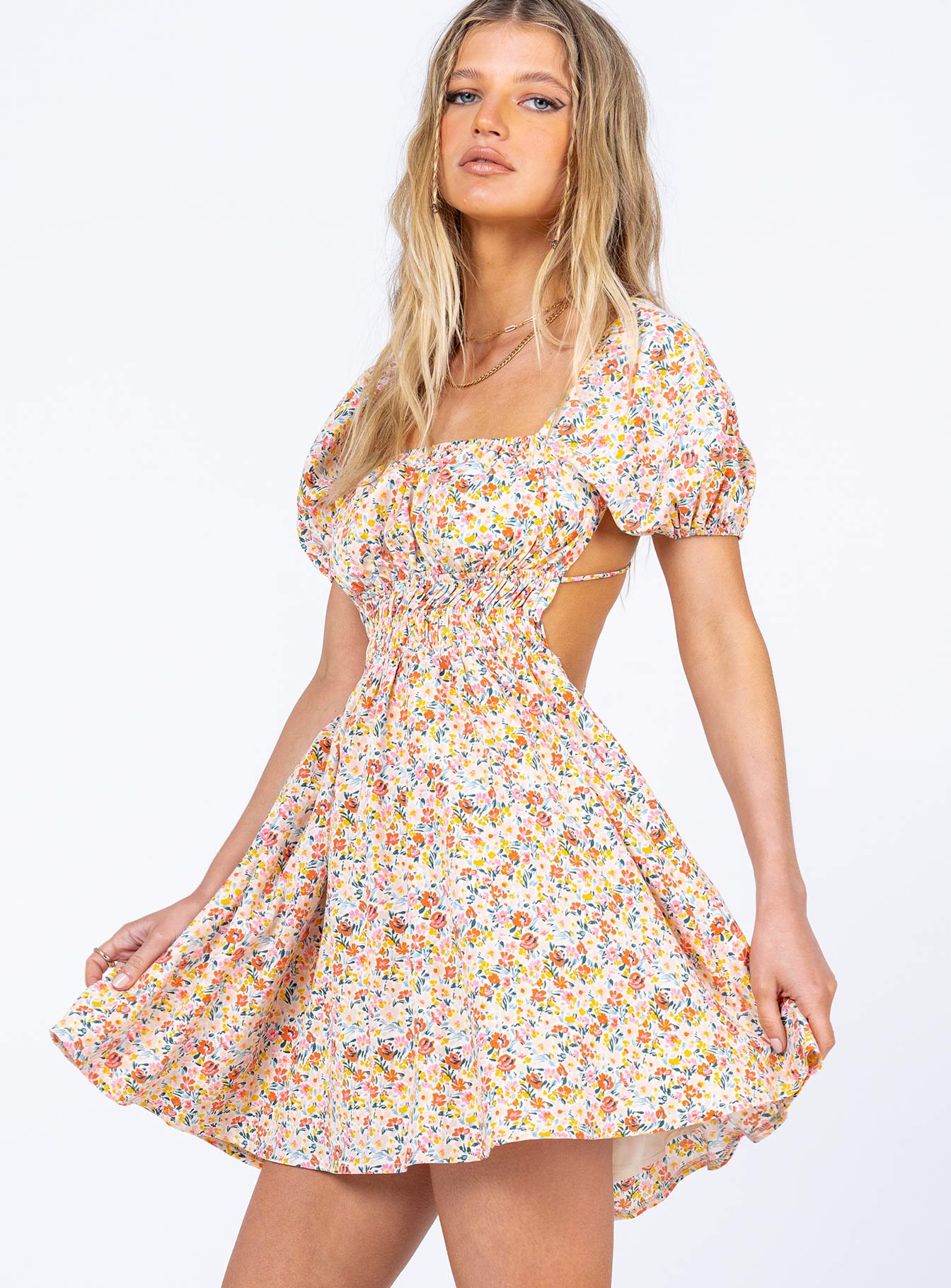 Lillian Mini Dress Multi Floral - Image 3