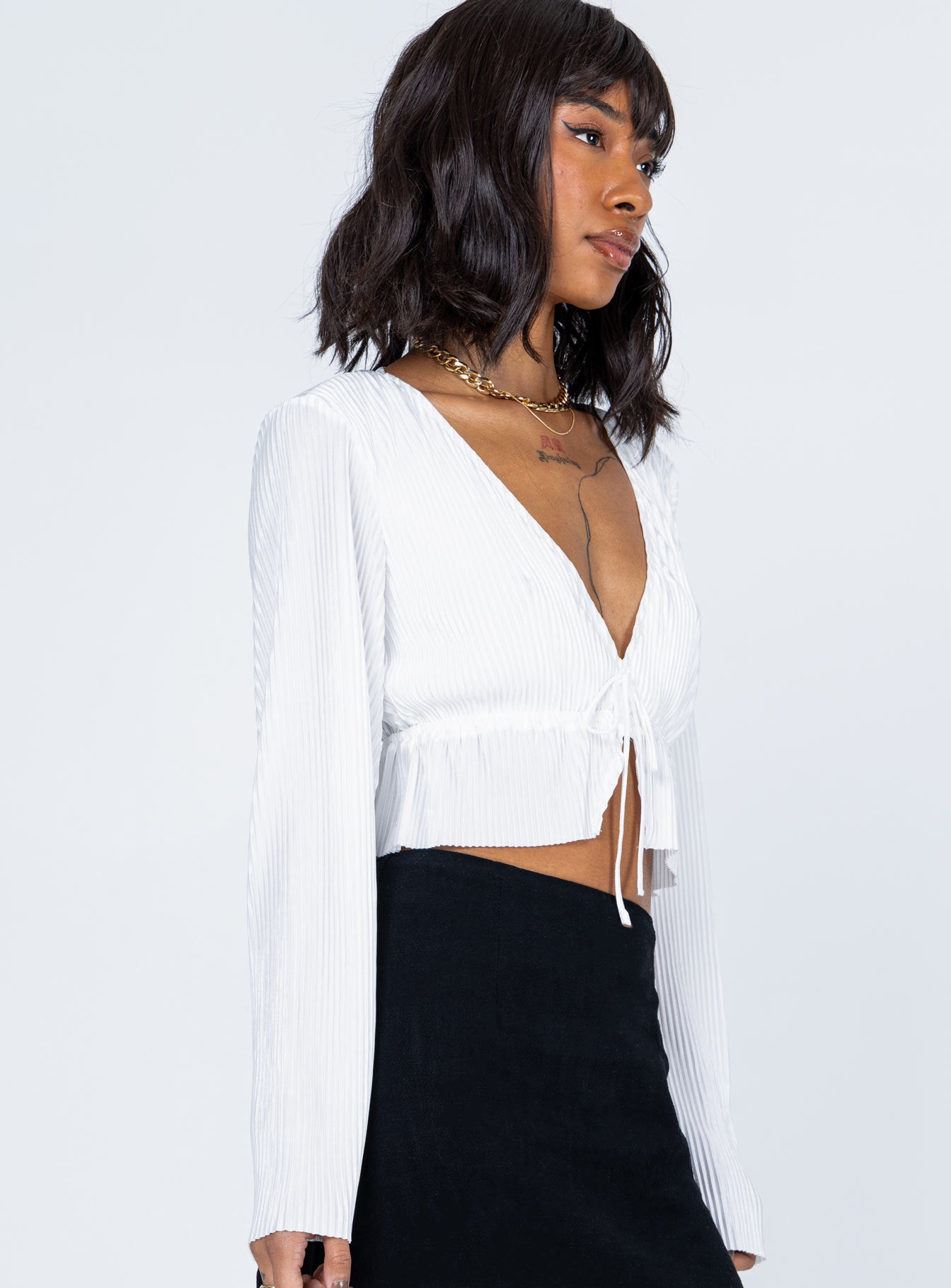 Khari Long Sleeve Top White - Image 3