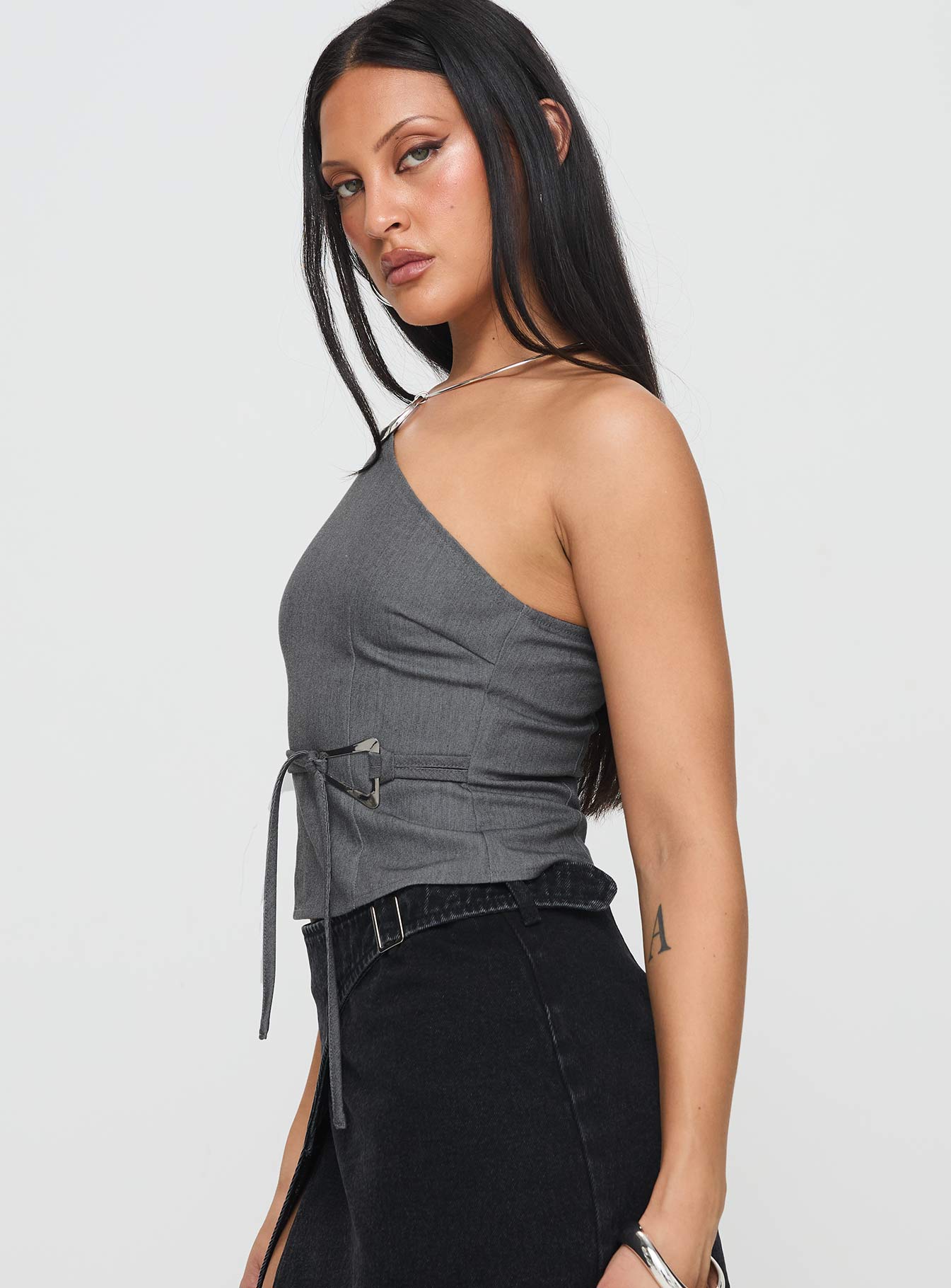 Sayaka Top Charcoal - Image 4