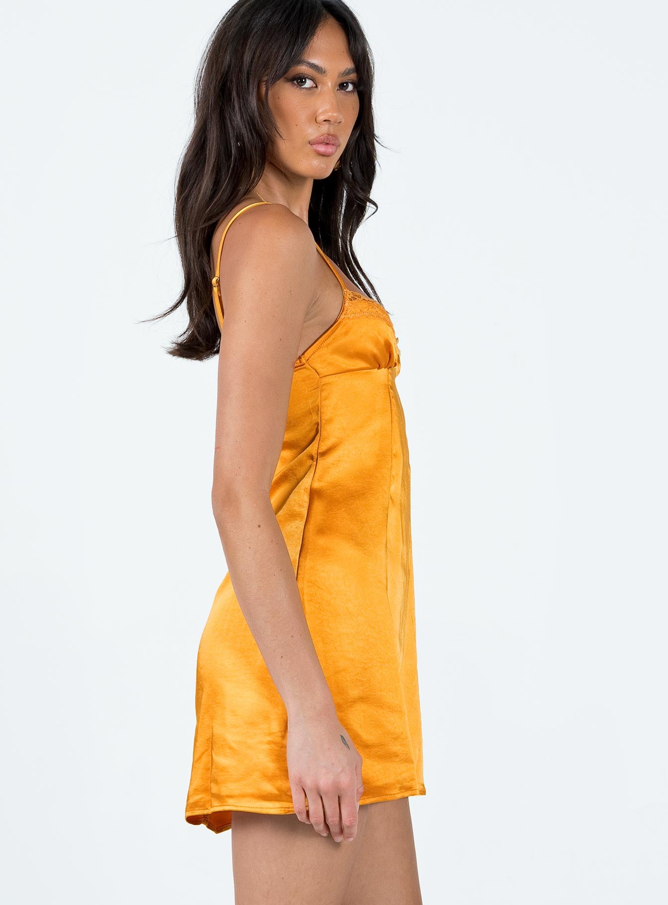 Dale Mini Dress Orange - Image 4