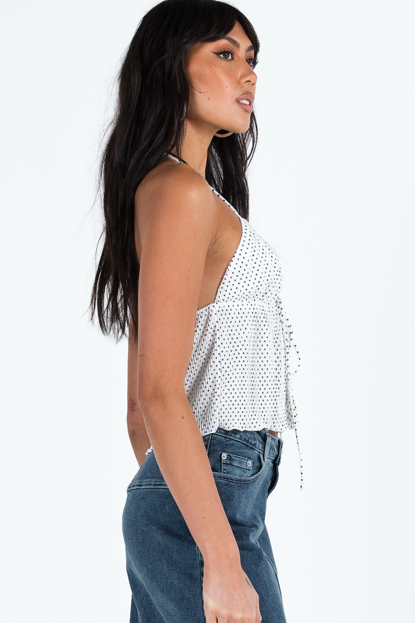 Chantria Top White Polka Dot - Image 4