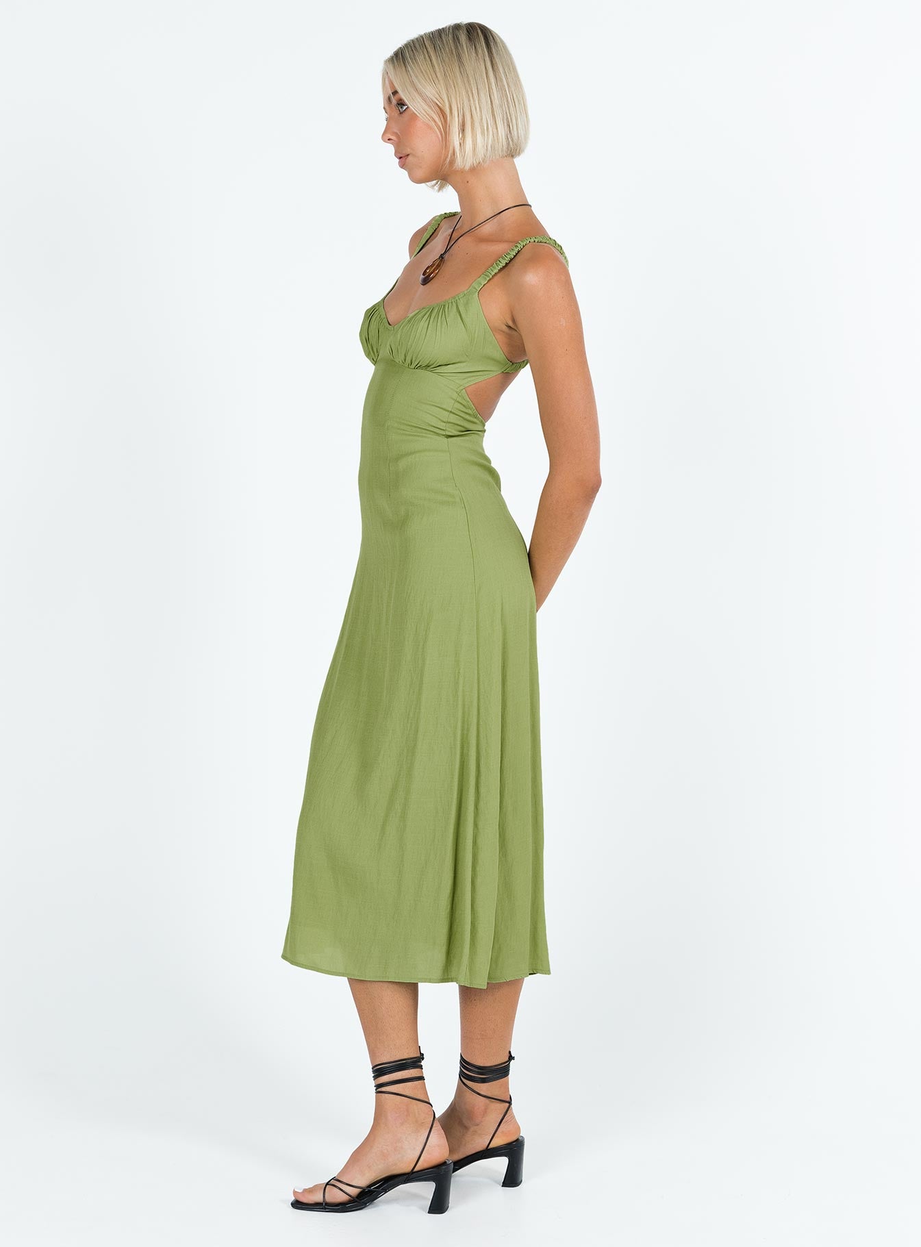 Georgia Midi Dress Green - Image 4