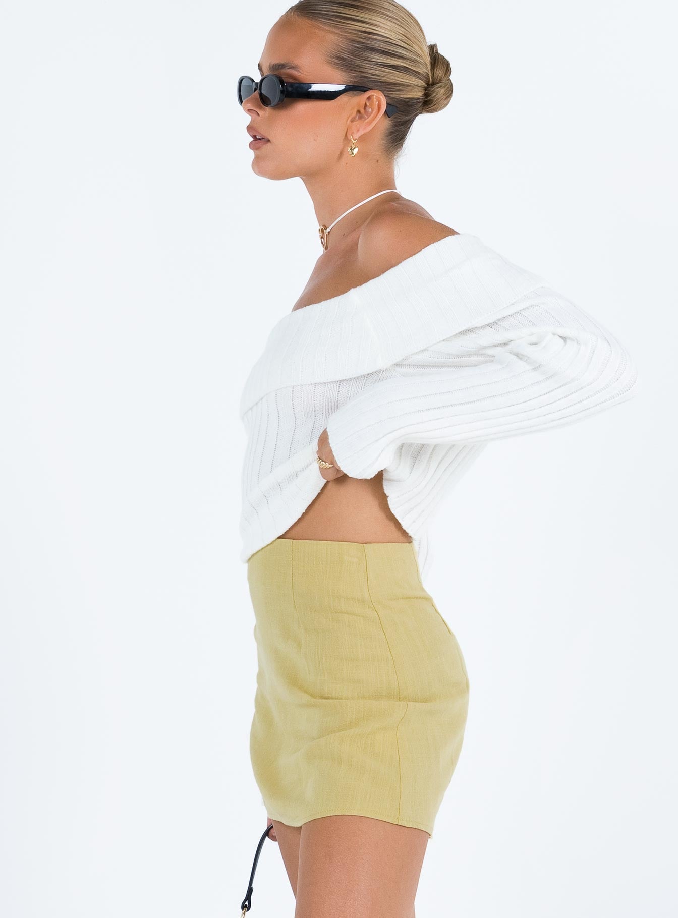 Selby Mini Skirt Lemon - Image 4