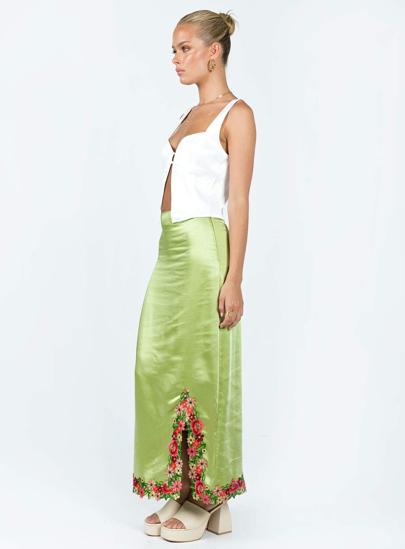 Kenzie Maxi Skirt Green - Image 3