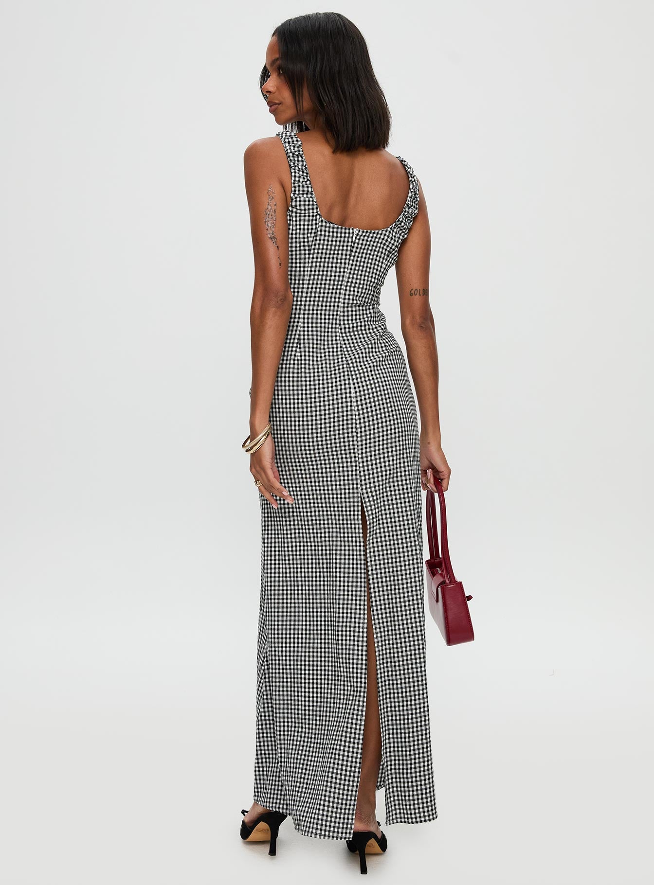 Roundtrip Maxi Dress Black / White - Image 4