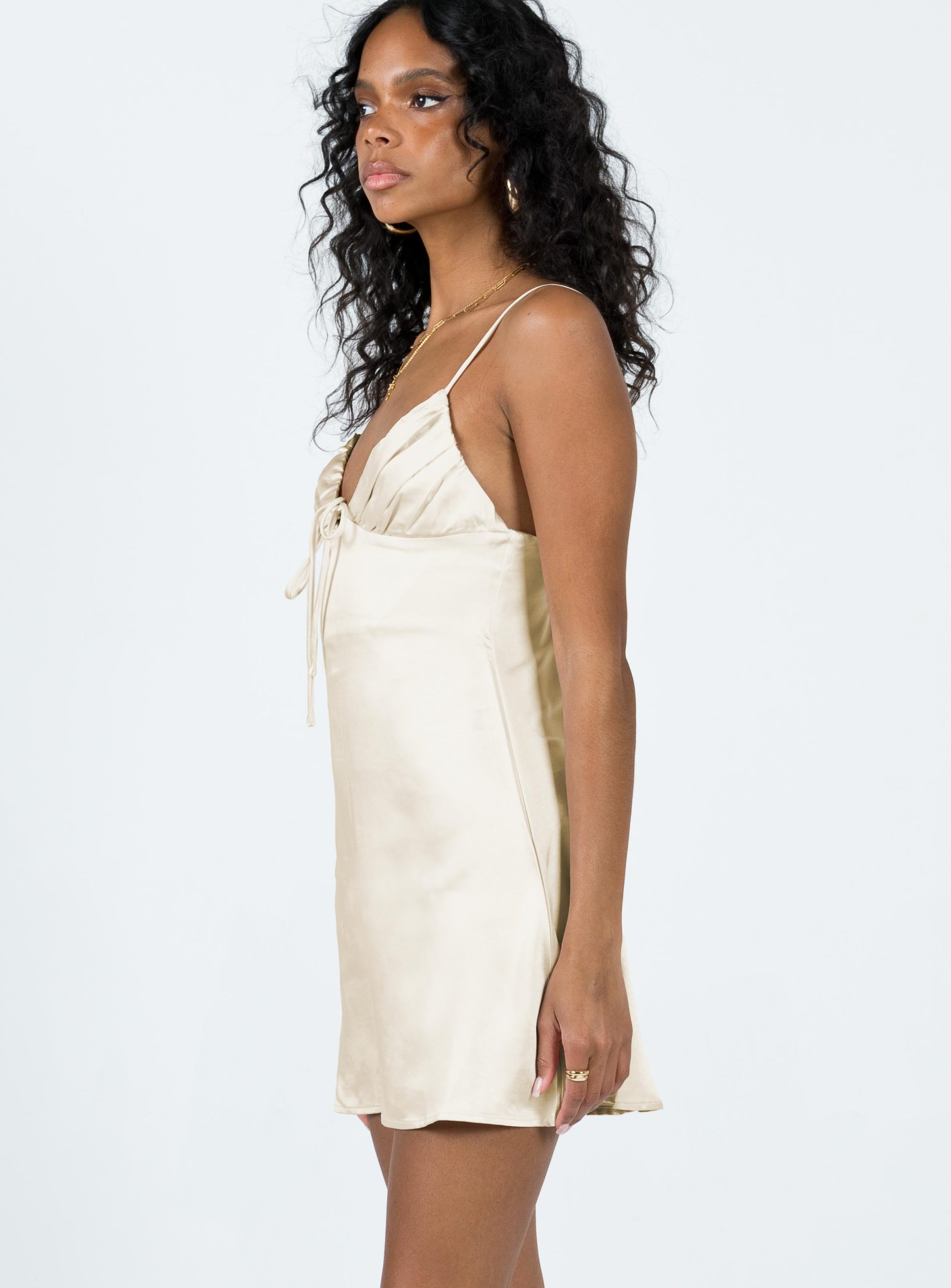 Cosmo Mini Dress Champagne - Image 4