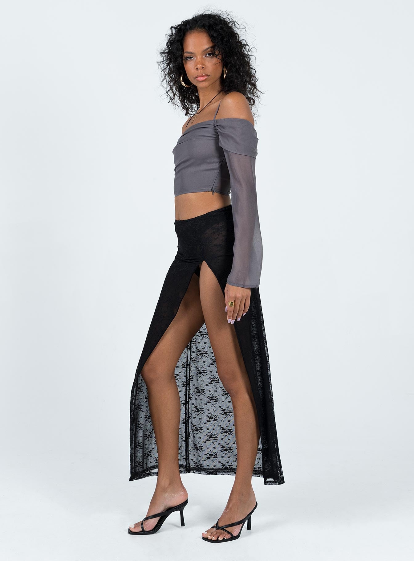 Uno Maxi Skirt Licorice - Image 3