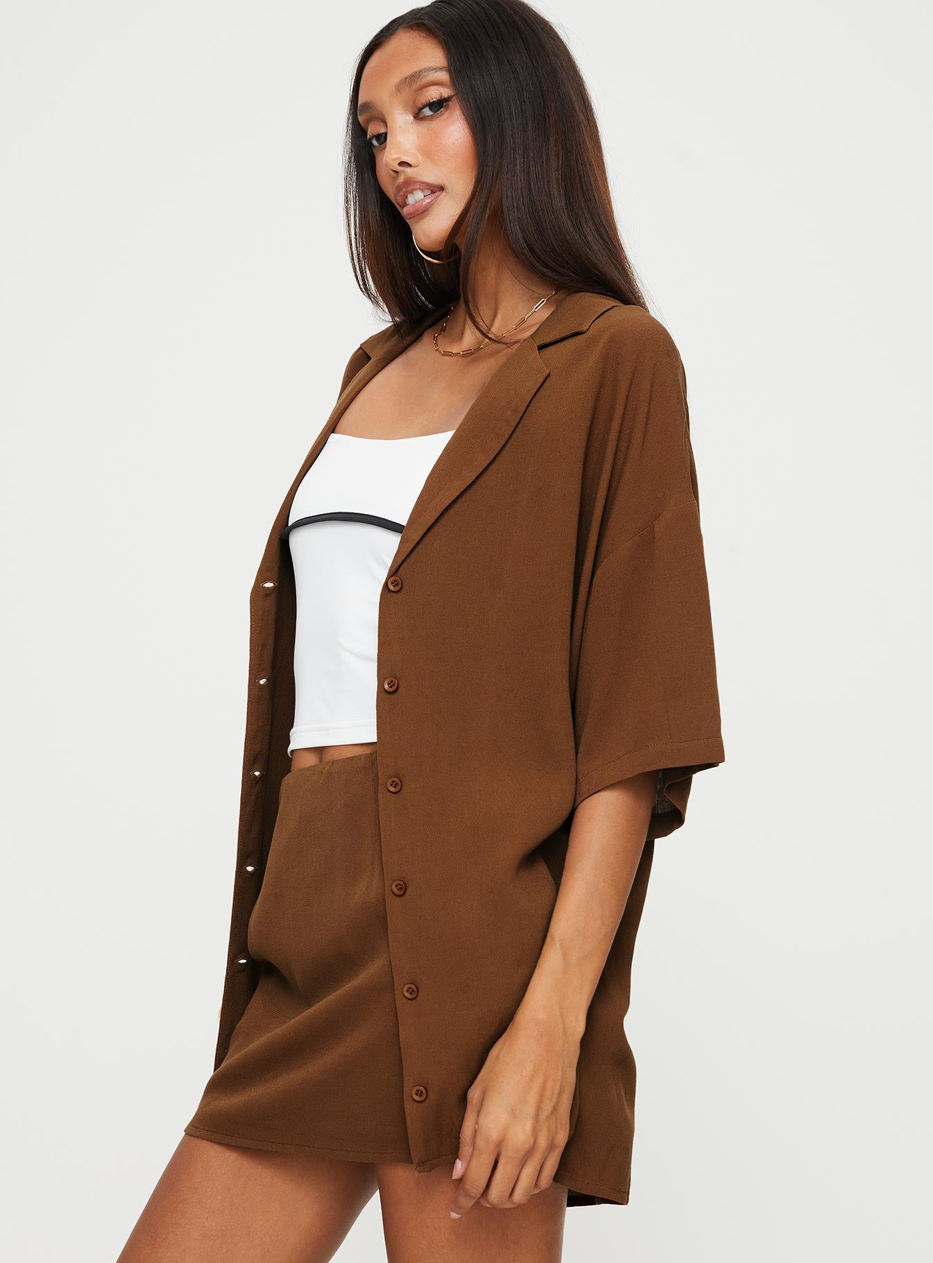 Caraliia Shirt Brown - Image 4