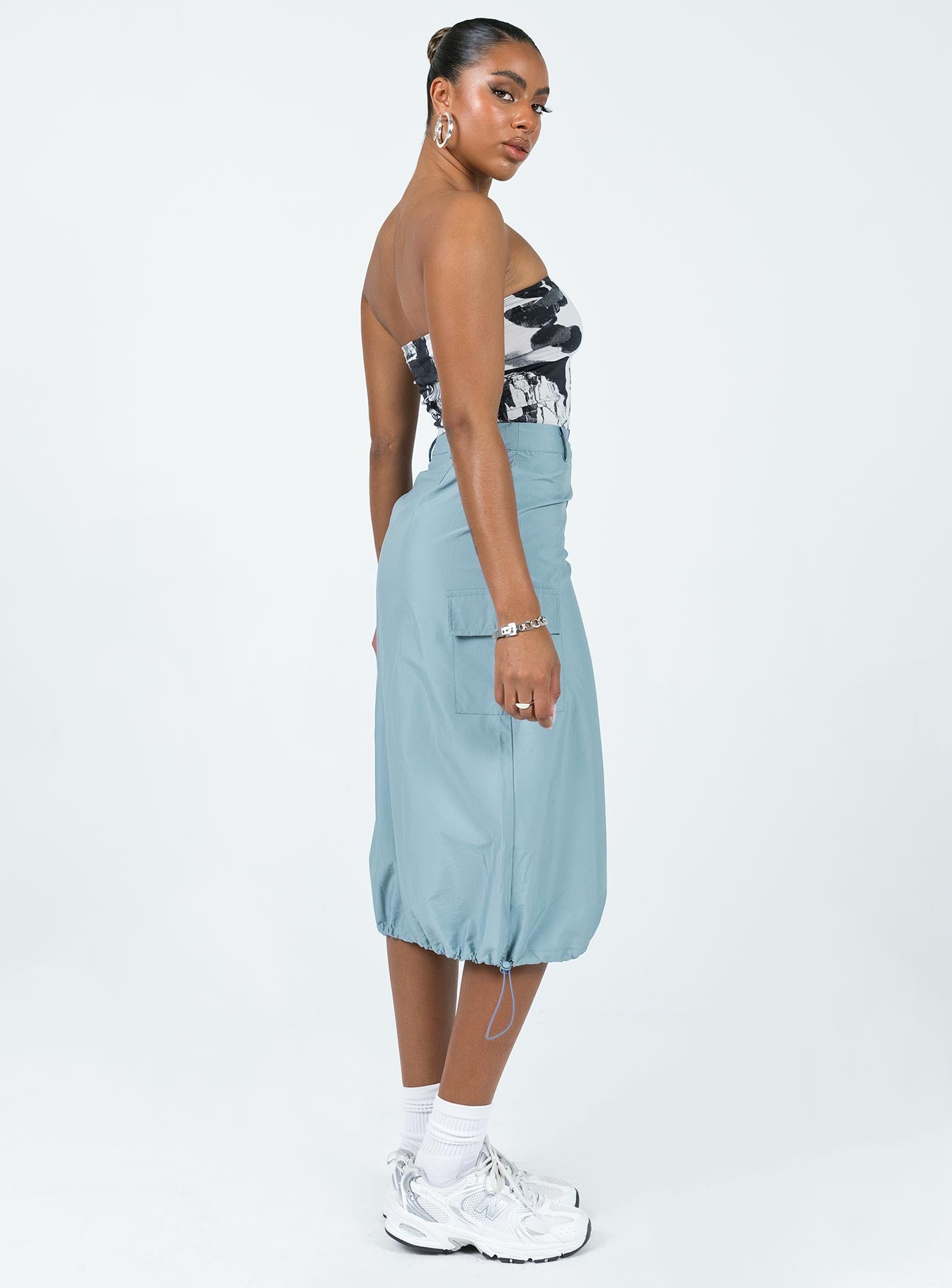 Tinba Midi Skirt Blue - Image 4