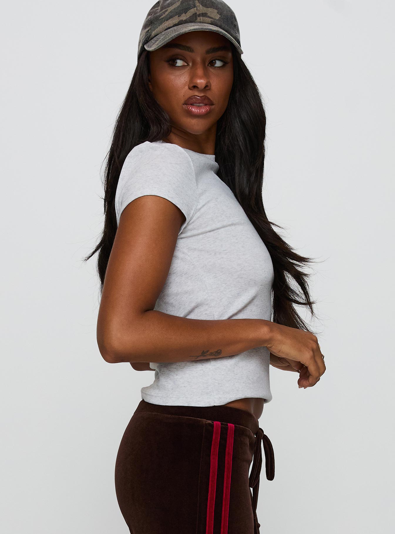 Prestige Longline Baby Tee Grey - Image 4